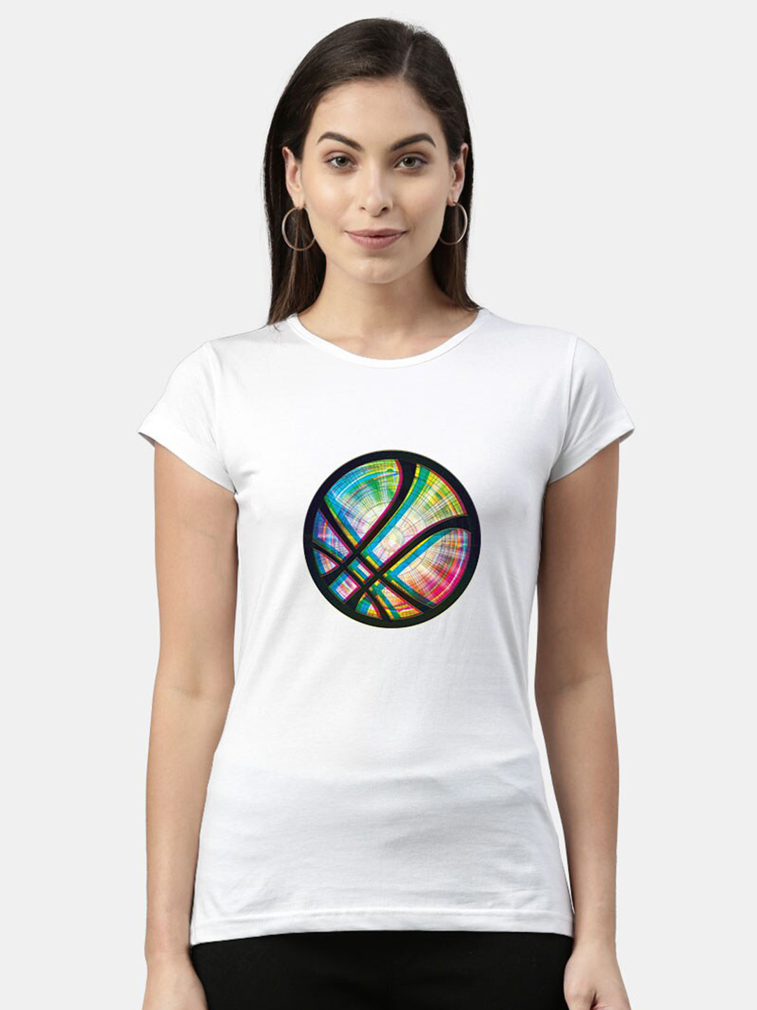 

macmerise Women White Printed Bio Finish T-shirt