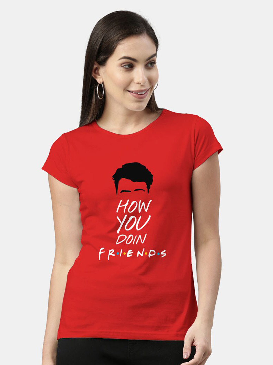 

macmerise Women Red Printed Bio Finish T-shirt