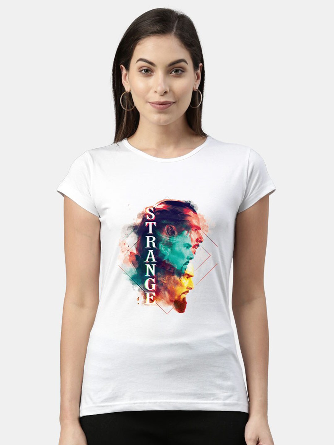 

macmerise Women White Printed Bio Finish T-shirt