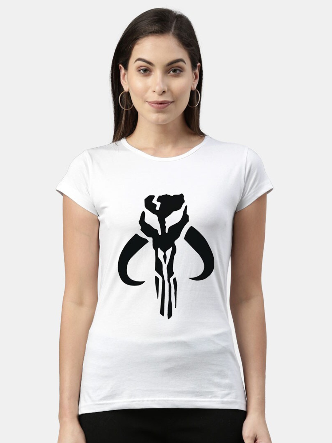 

macmerise Women White Printed Bio Finish T-shirt