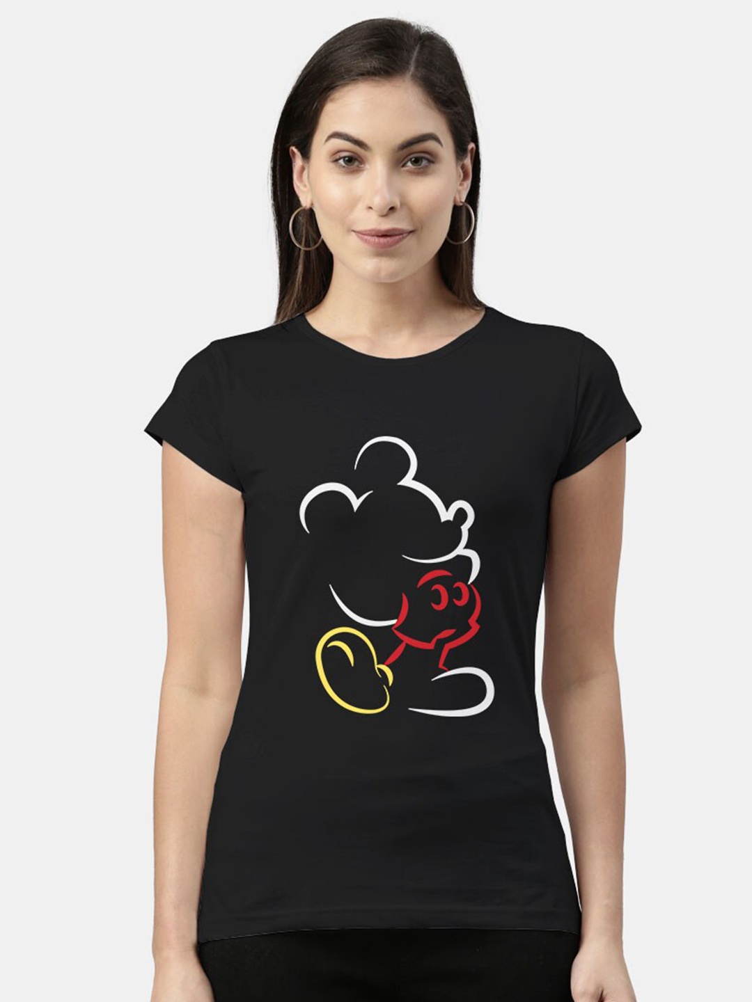 

macmerise Women Black T-shirt