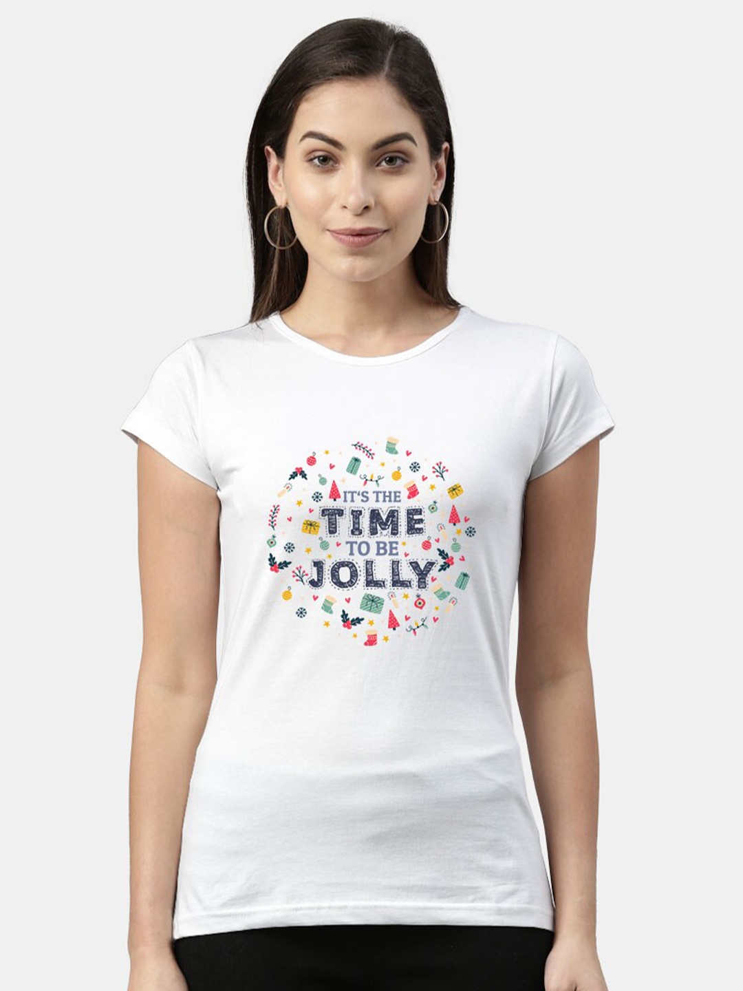 

macmerise Women White Printed T-shirt
