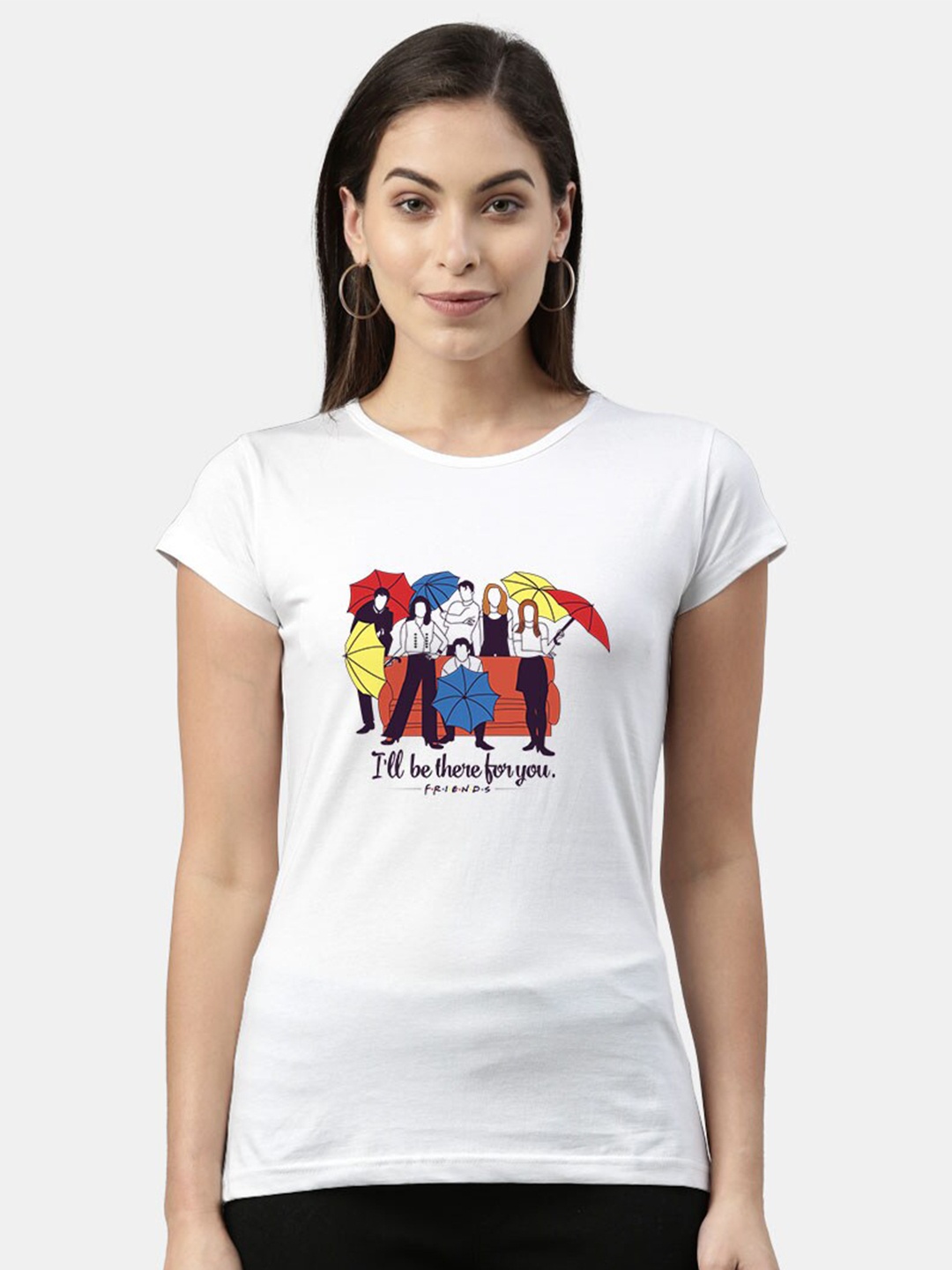 

macmerise Women White Printed Bio Finish T-shirt