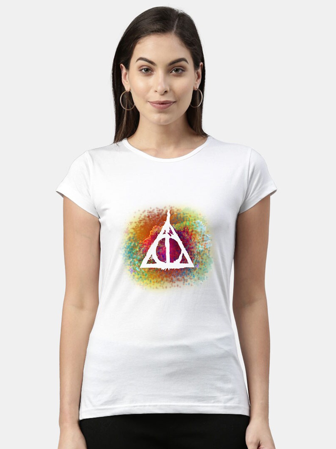 

macmerise Women White Printed T-shirt