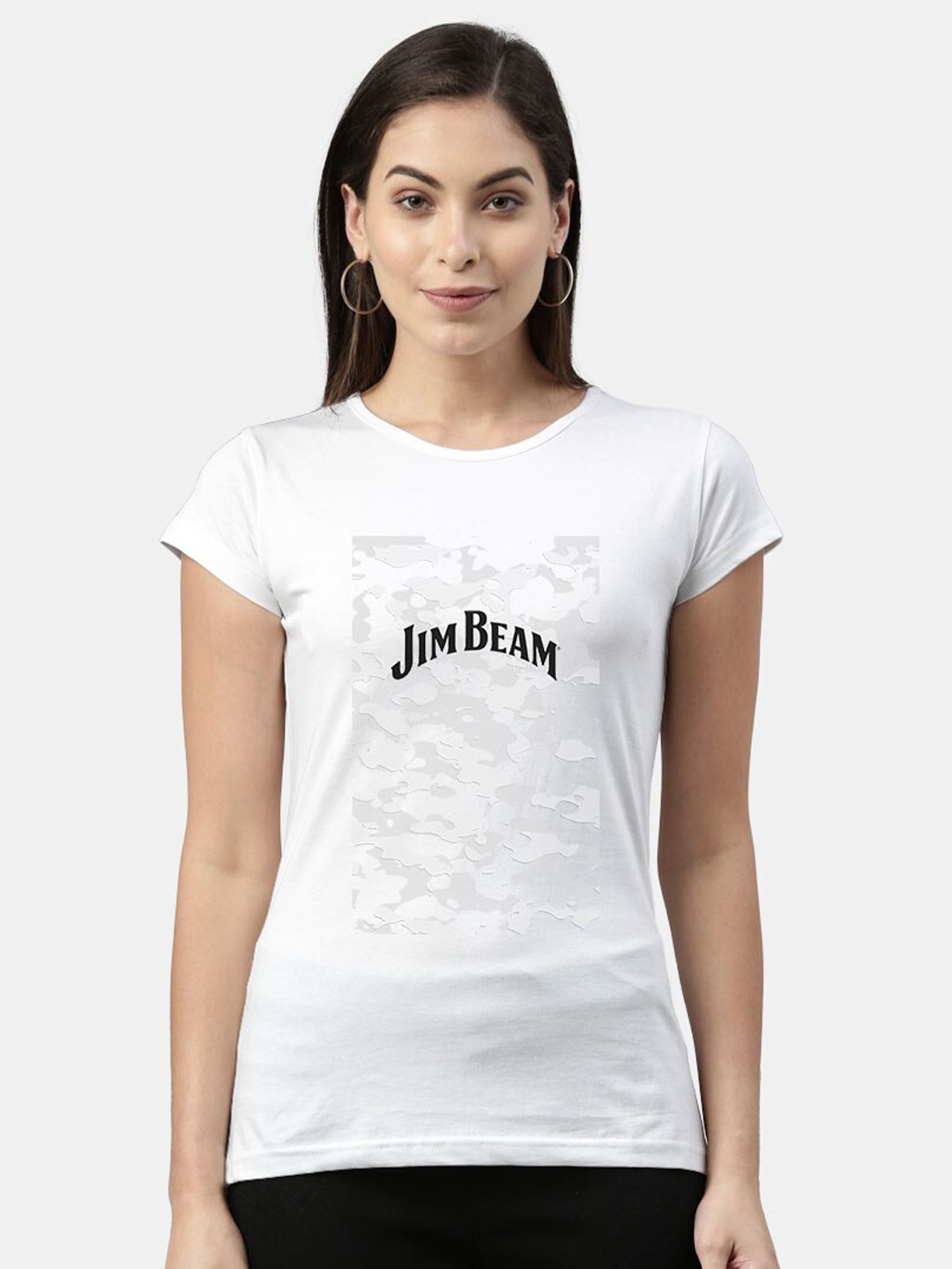 

macmerise Women White Typography Printed T-shirt