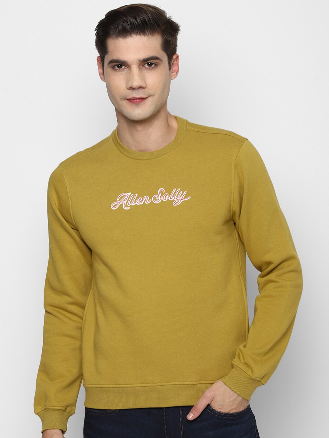 

Allen Solly Men Yellow Printed Sweatshirt