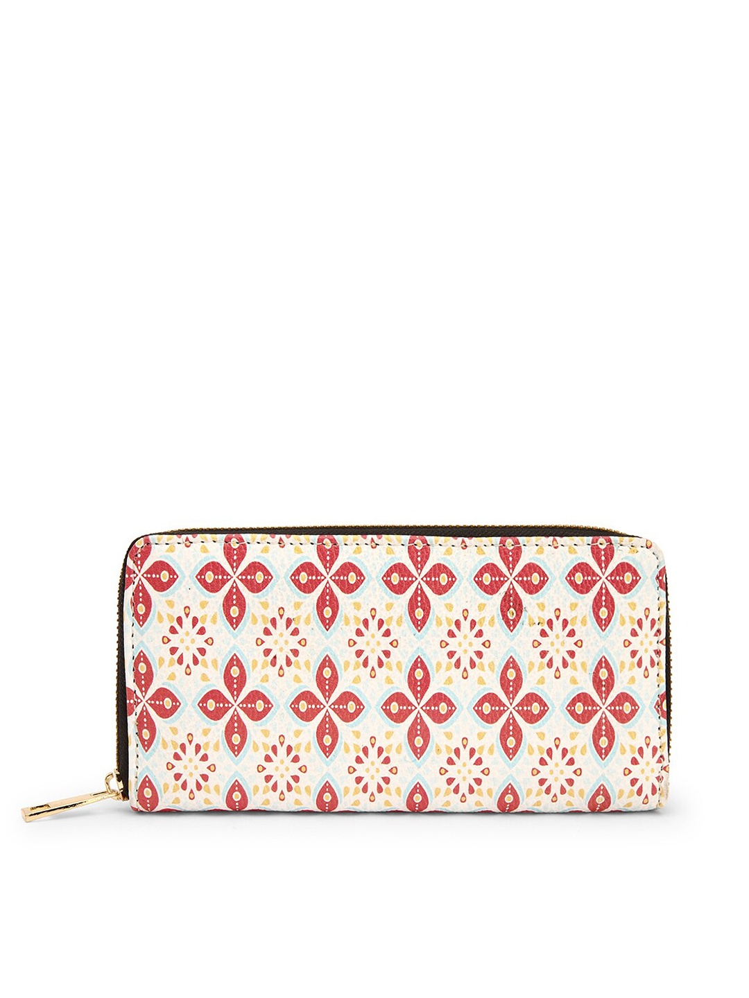 

TEAM 11 Women Red & Blue Floral Printed Zip Around Wallet