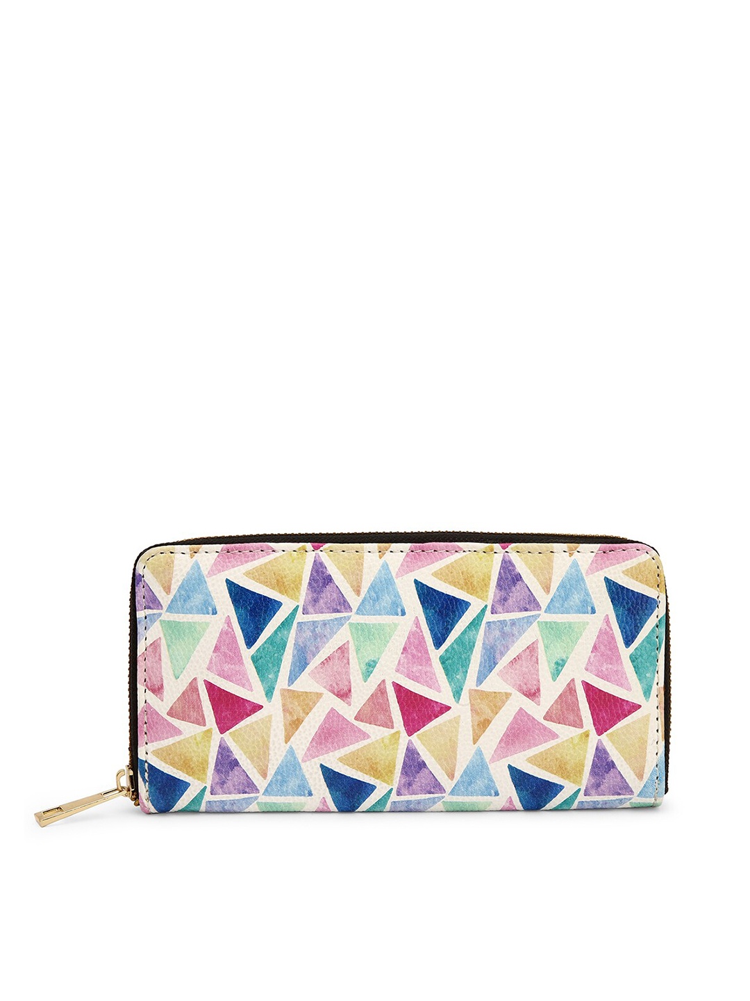 

TEAM 11 Assorted Geometric Printed Structured Handheld Printed Zip Around Bag
