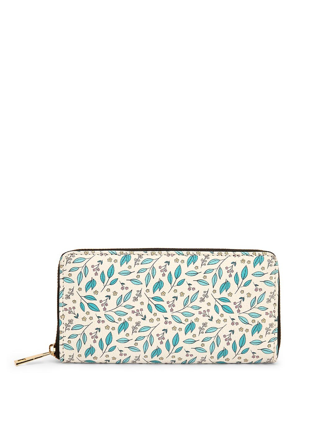 

TEAM 11 Women Pink & Blue Floral Printed Zip Detail Zip Around Wallet