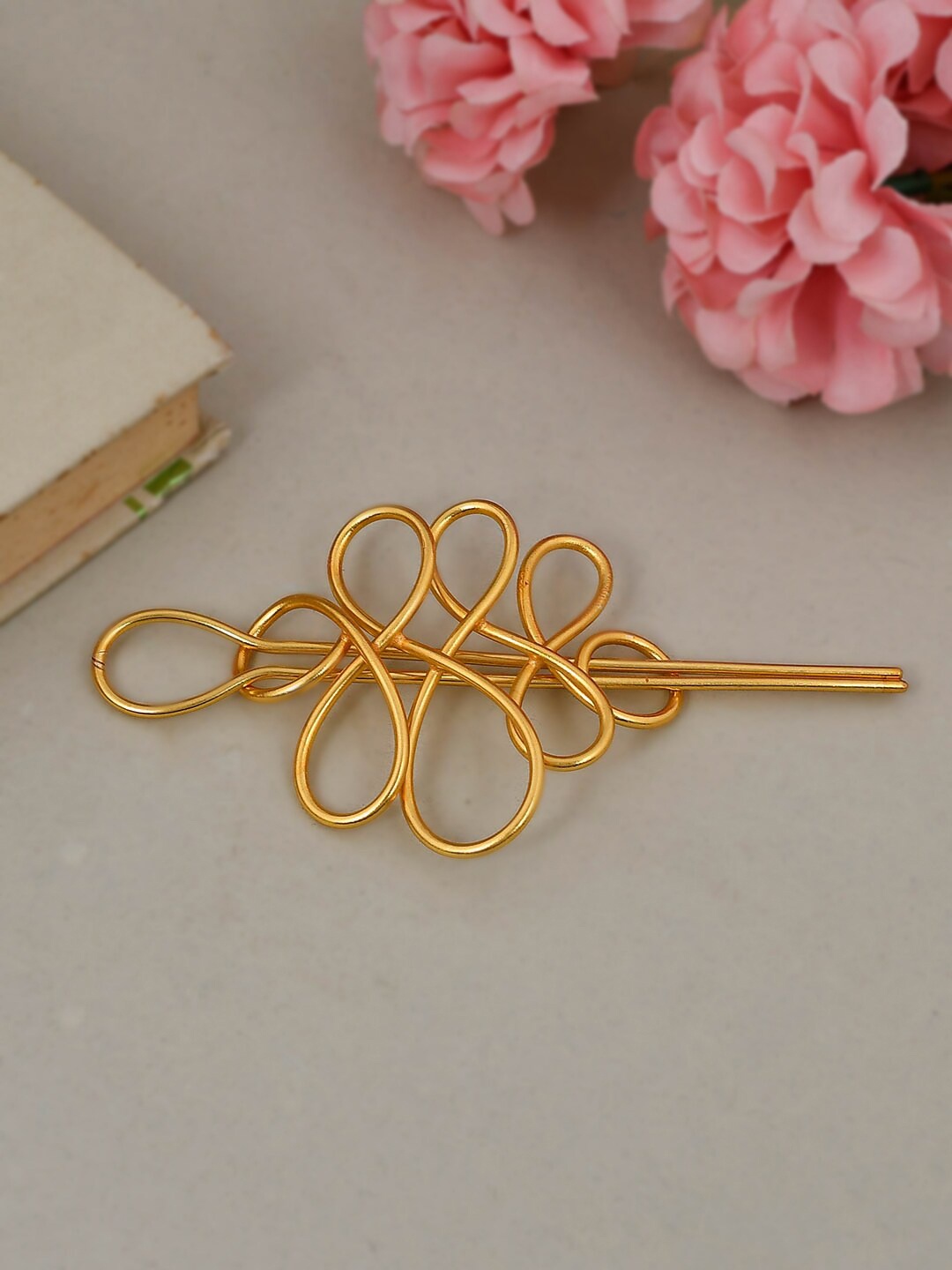 

Silvermerc Designs Gold-Plated Spiral Infinity Hair Stick