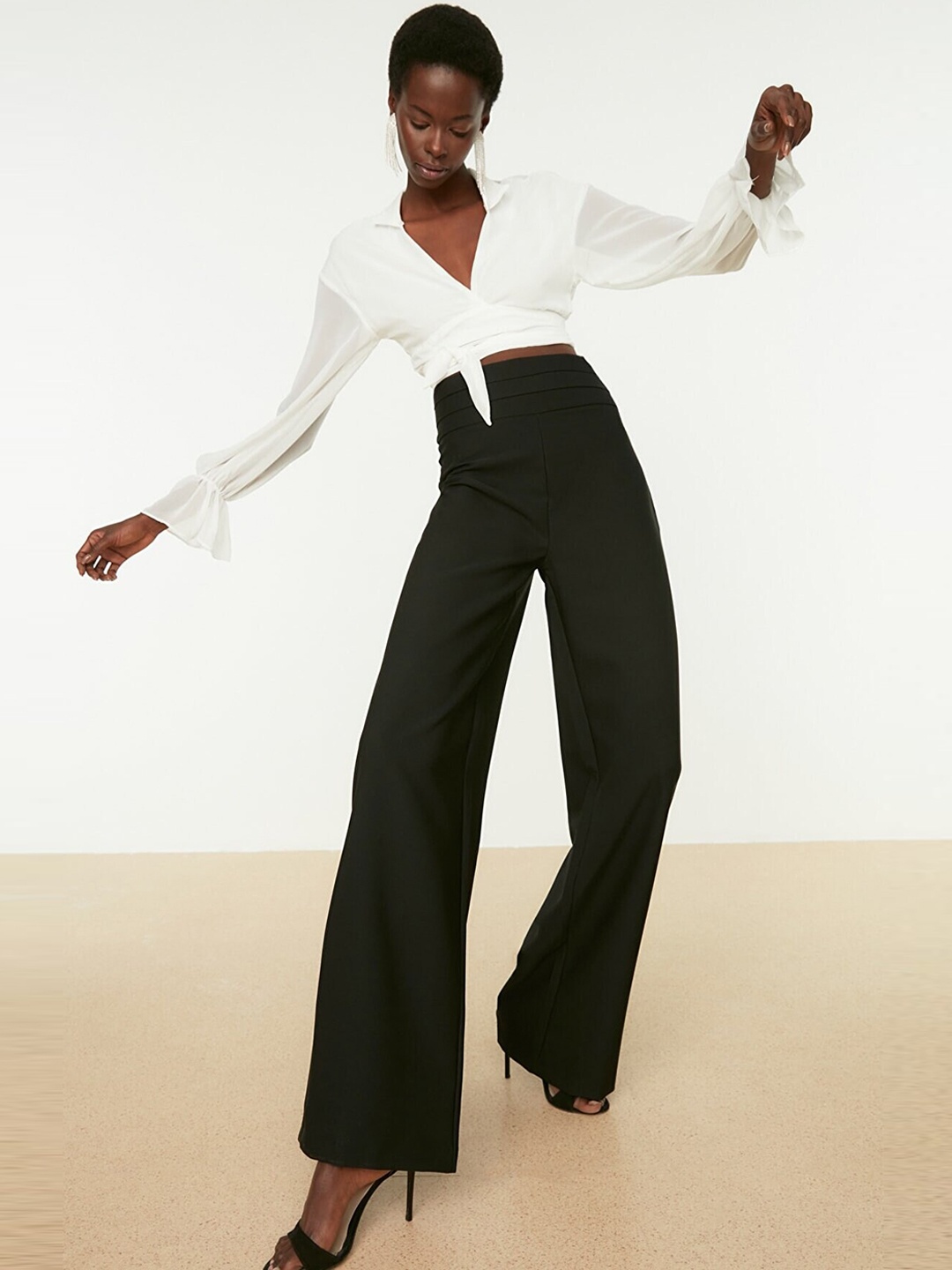 

Trendyol Women Black Bootcut Trousers