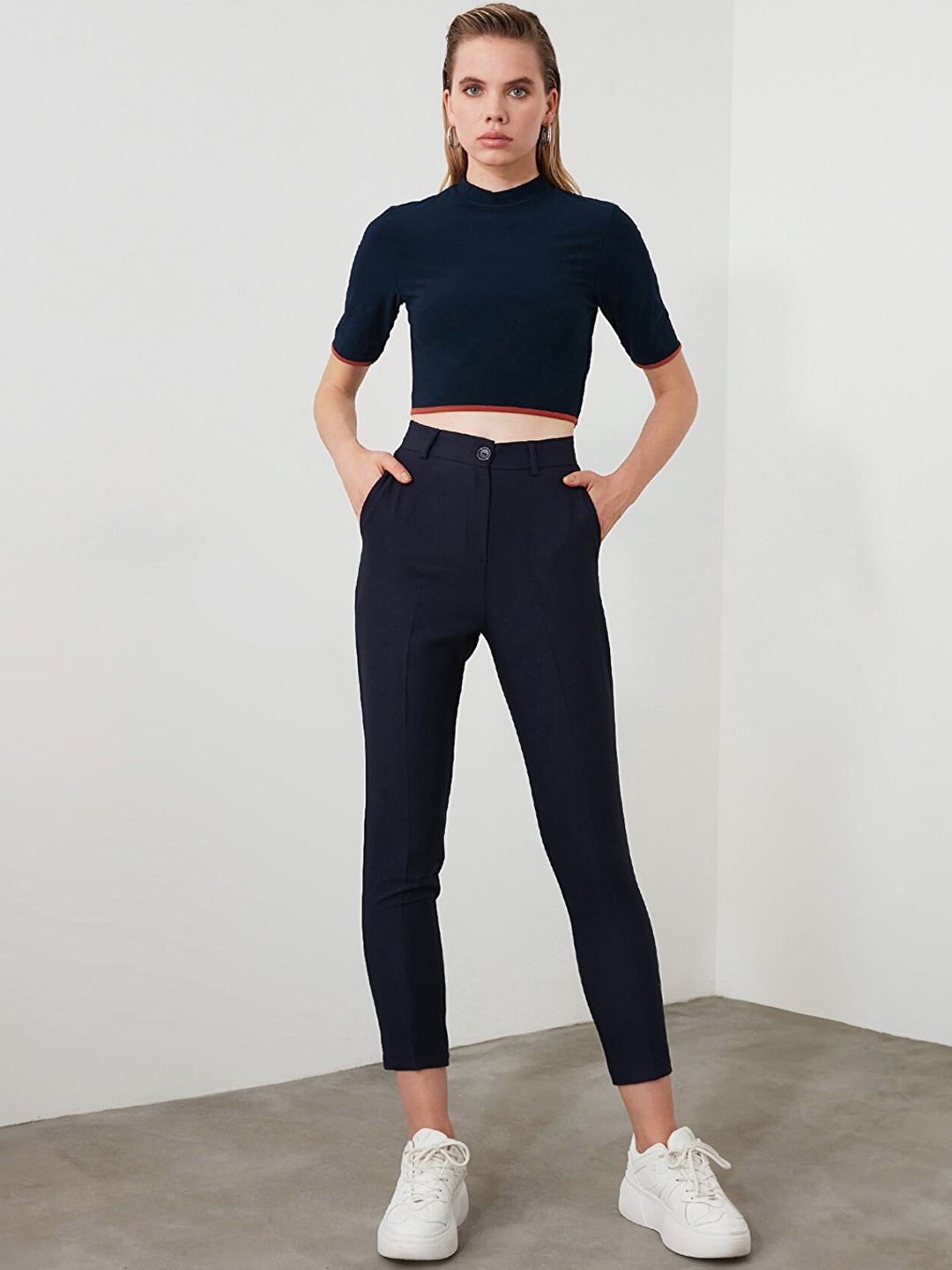 

Trendyol Women Navy Blue Trousers