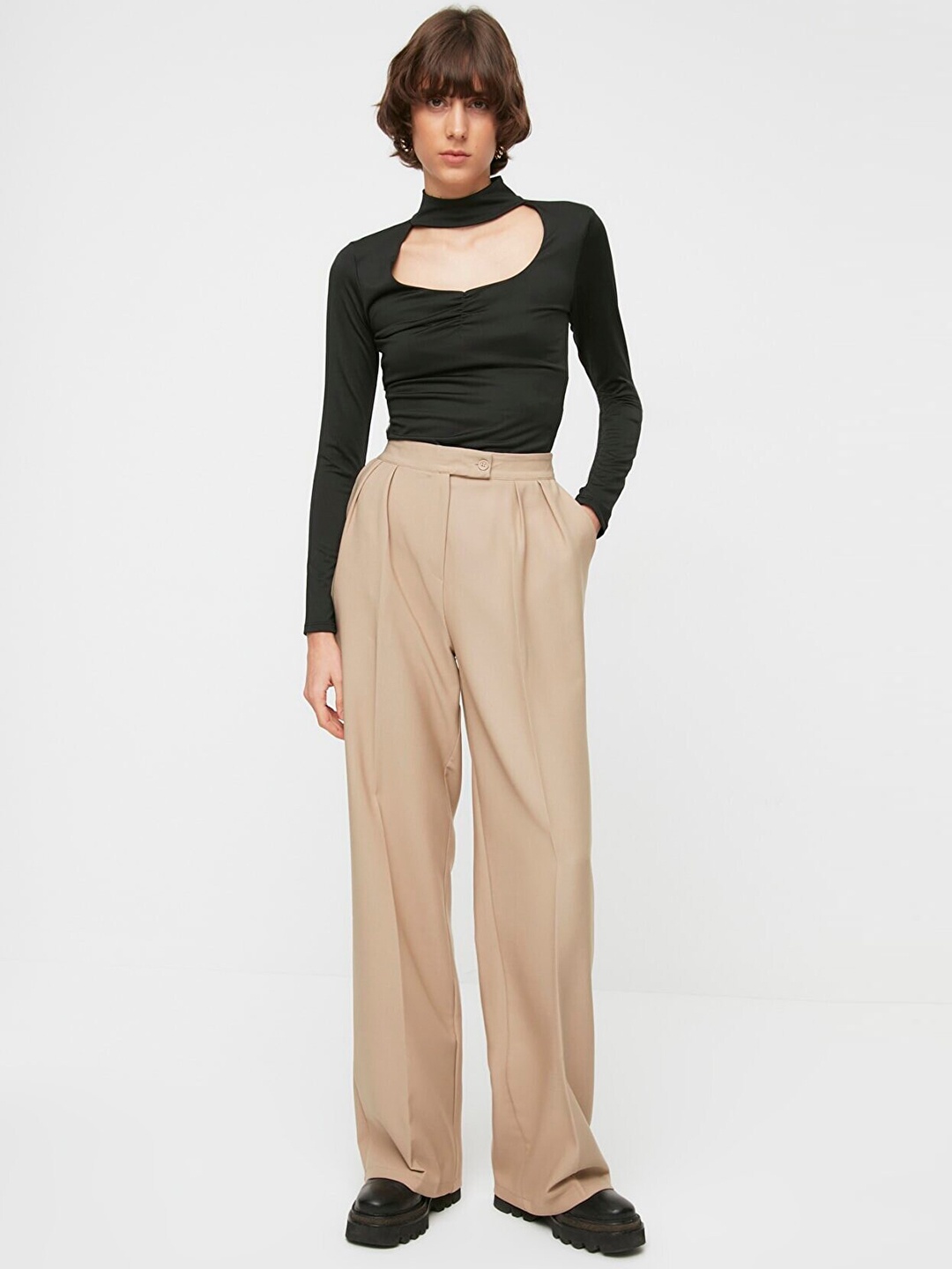 

Trendyol Women Beige Trousers