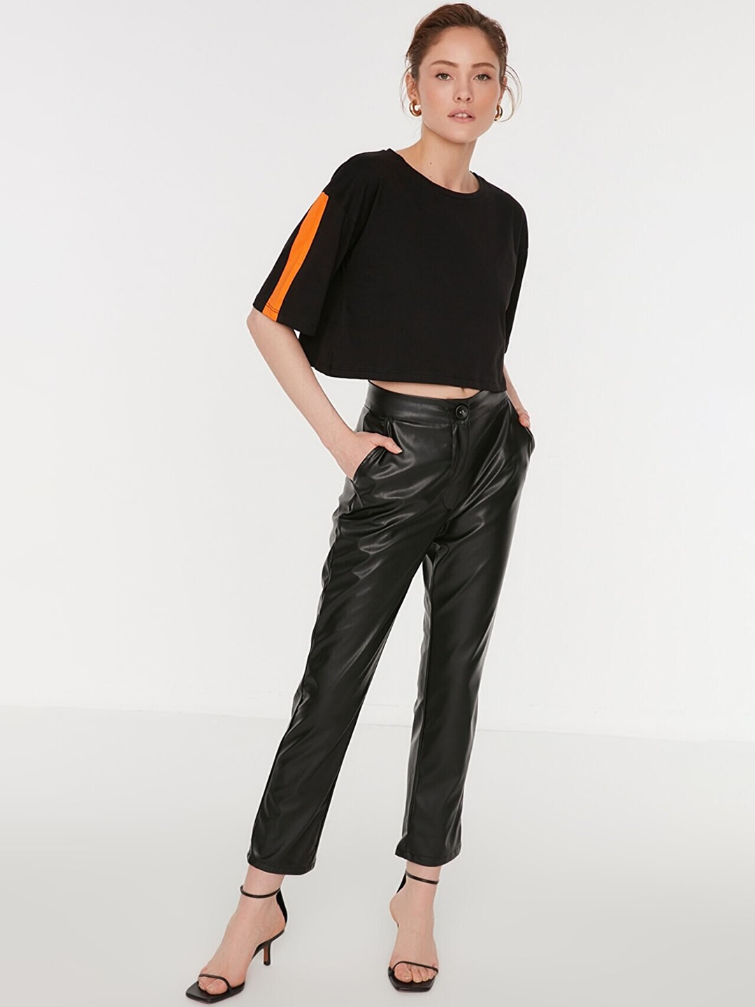 

Trendyol Women Black Solid Trousers