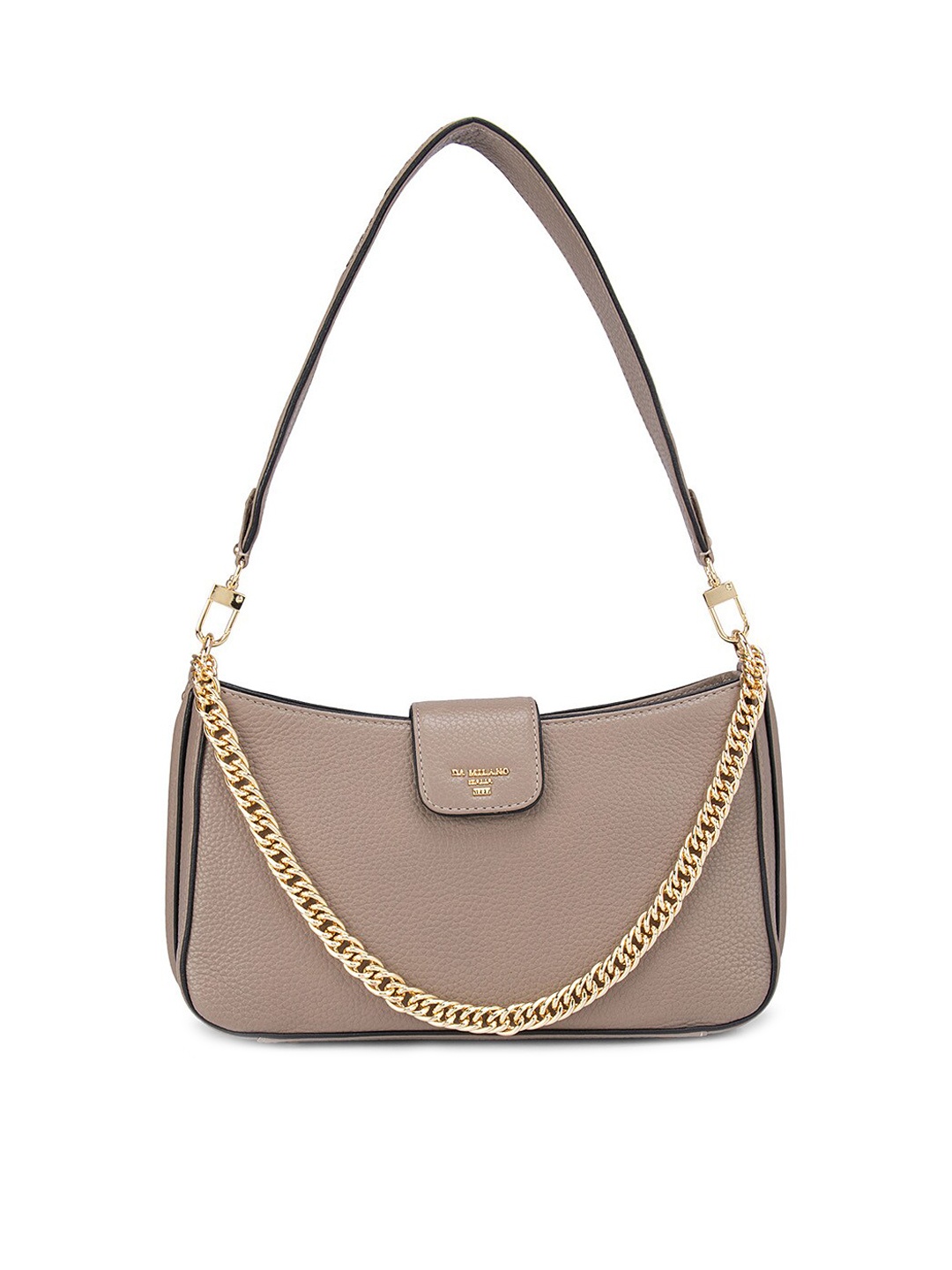 

Da Milano Brown Leather Structured Shoulder Bag