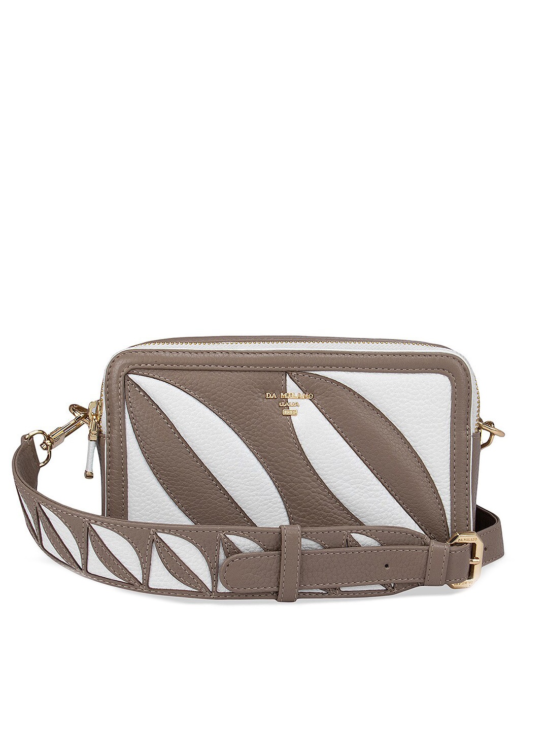 

Da Milano WOMEN Brown Textured Leather Structured Sling Bag