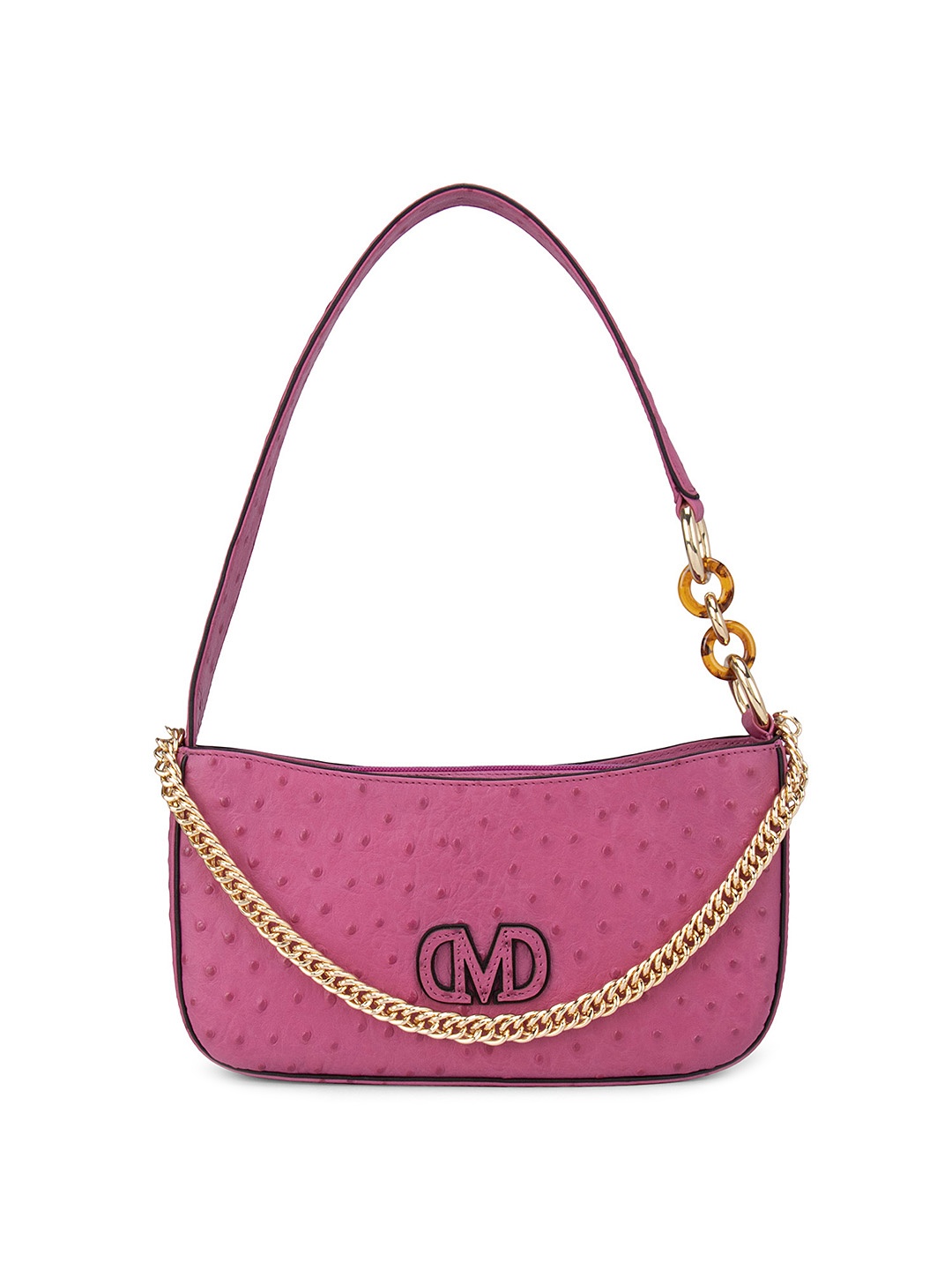 

Da Milano WOMEN Pink Leather Half Moon Shoulder Bag