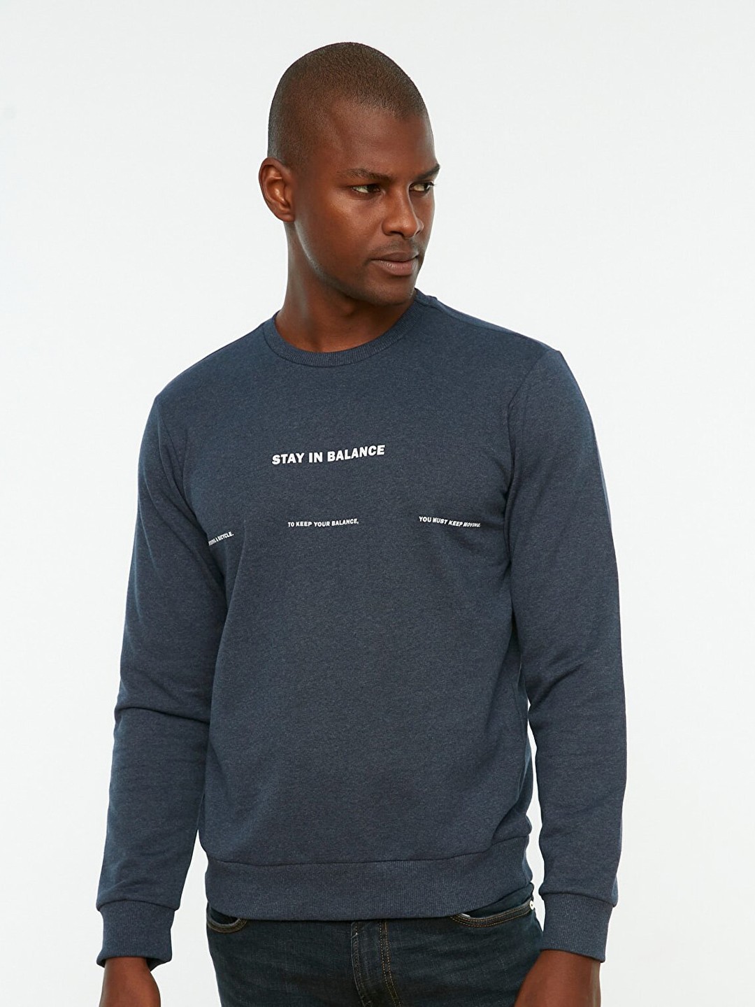 

Trendyol Men Grey Printed Sweatshirt