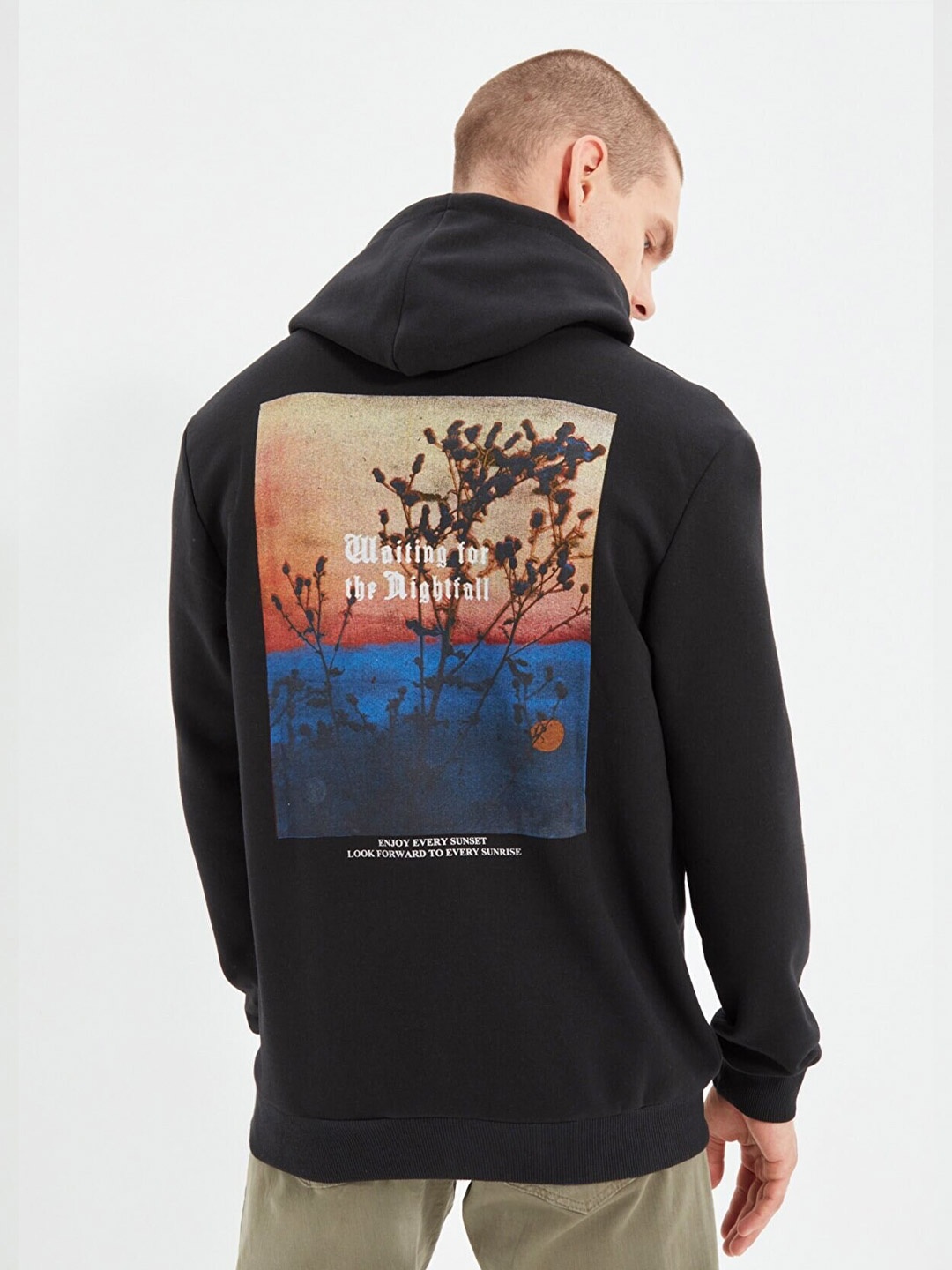 

Trendyol Men Black Printed Sweatshirt