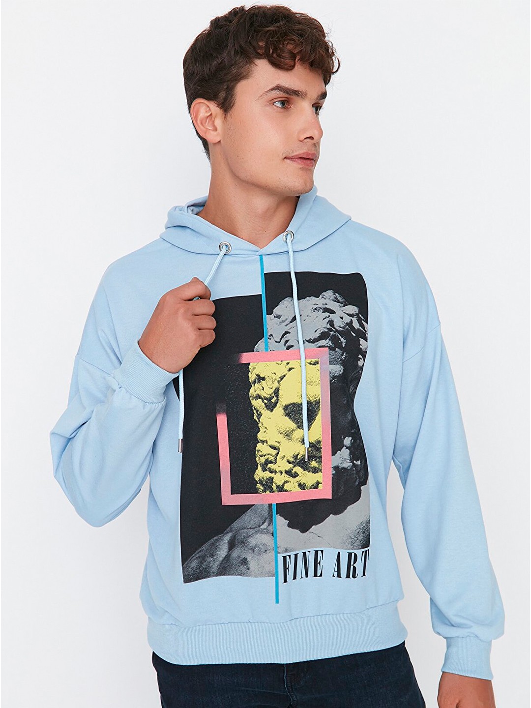 

Trendyol Men Blue Printed Sweatshirt
