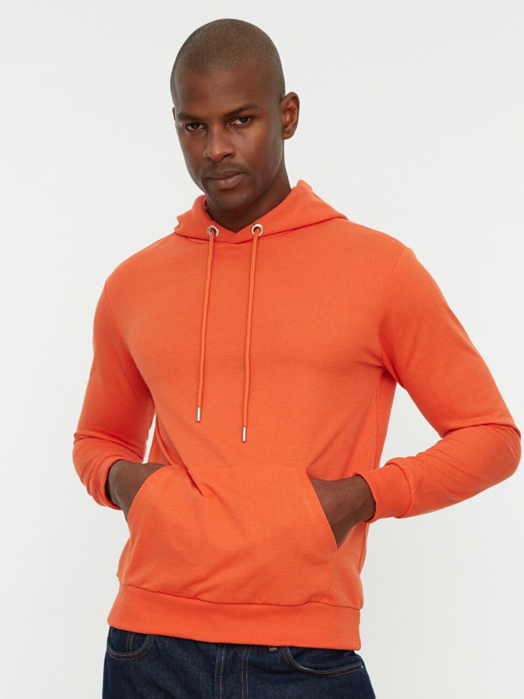 

Trendyol Men Orange Sweatshirt