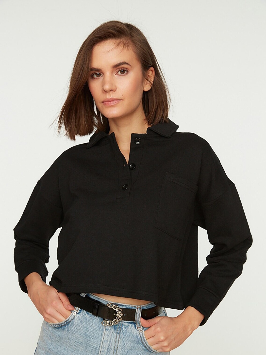 

Trendyol Women Black Sweatshirt