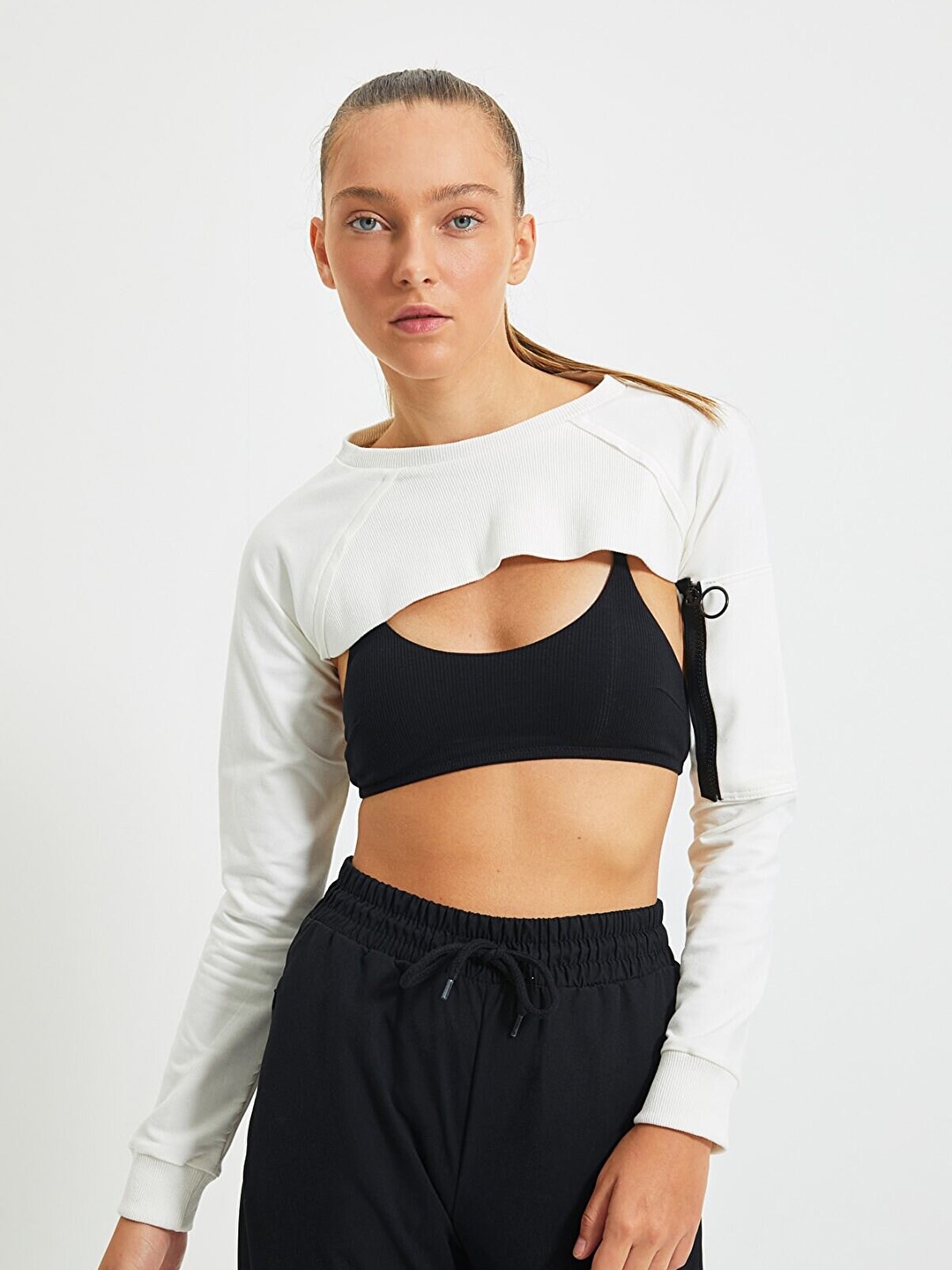 

Trendyol Women White Sweatshirt