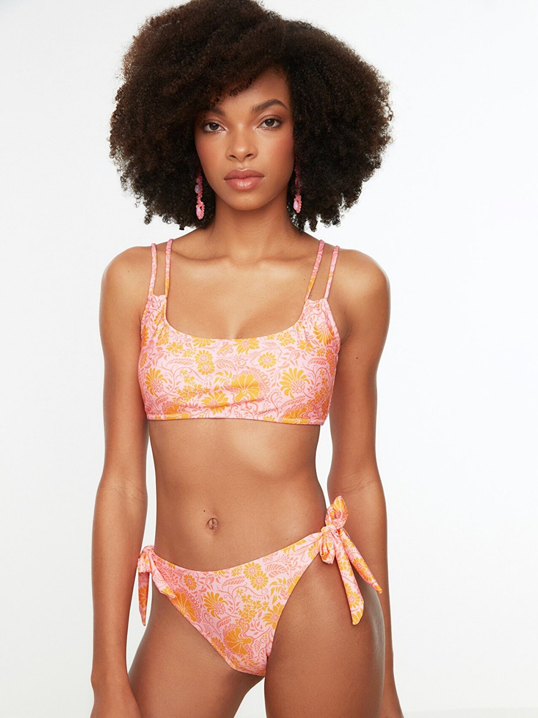 

Trendyol Women Pink Printed Swim Bottoms