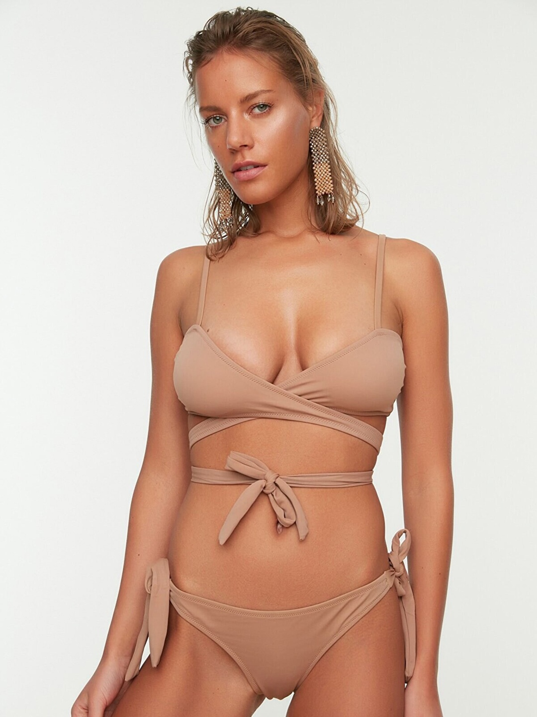 

Trendyol Women Brown Solid Swim Bottoms