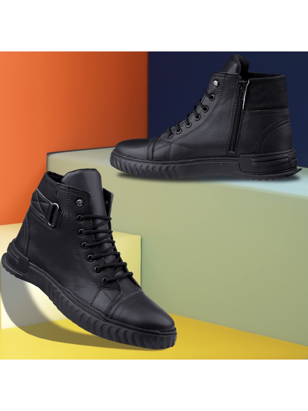 

Woakers Men Black Driving Shoes