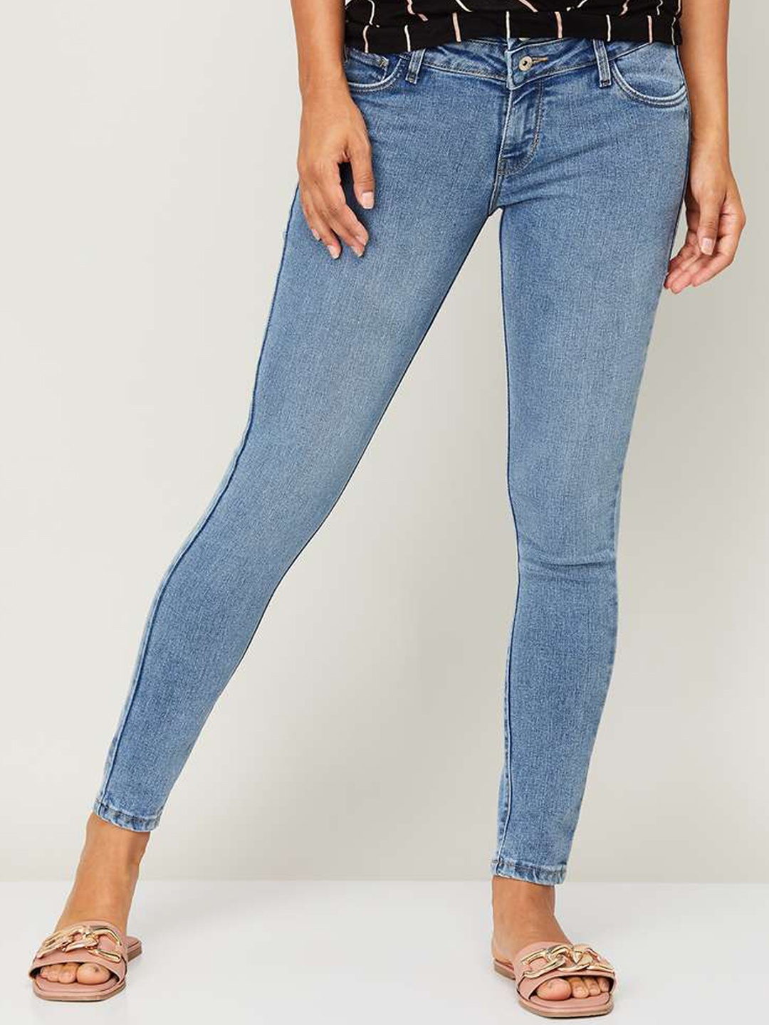 

Xpose Women Blue Comfort Slim Fit Stretchable Jeans