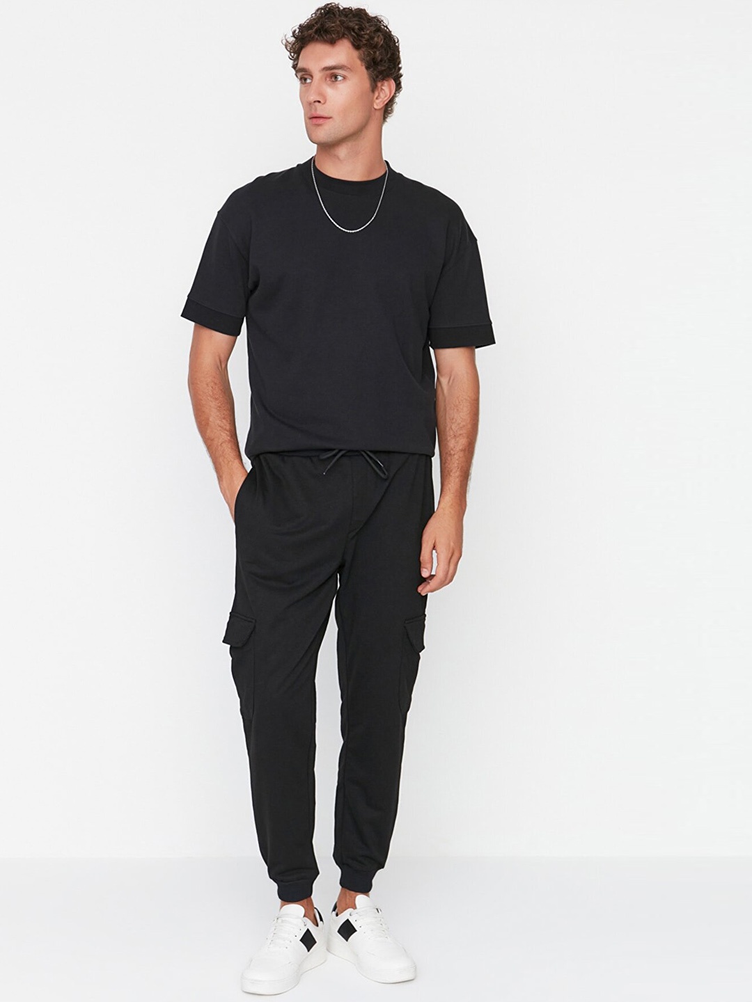 

Trendyol Men Black Solid Joggers