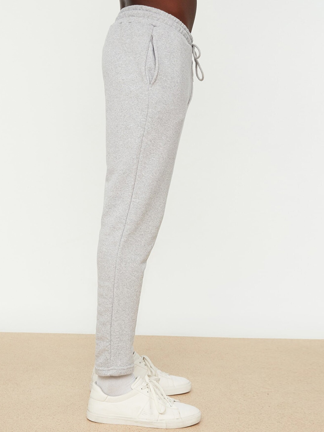 

Trendyol Men Grey Solid Track Pants