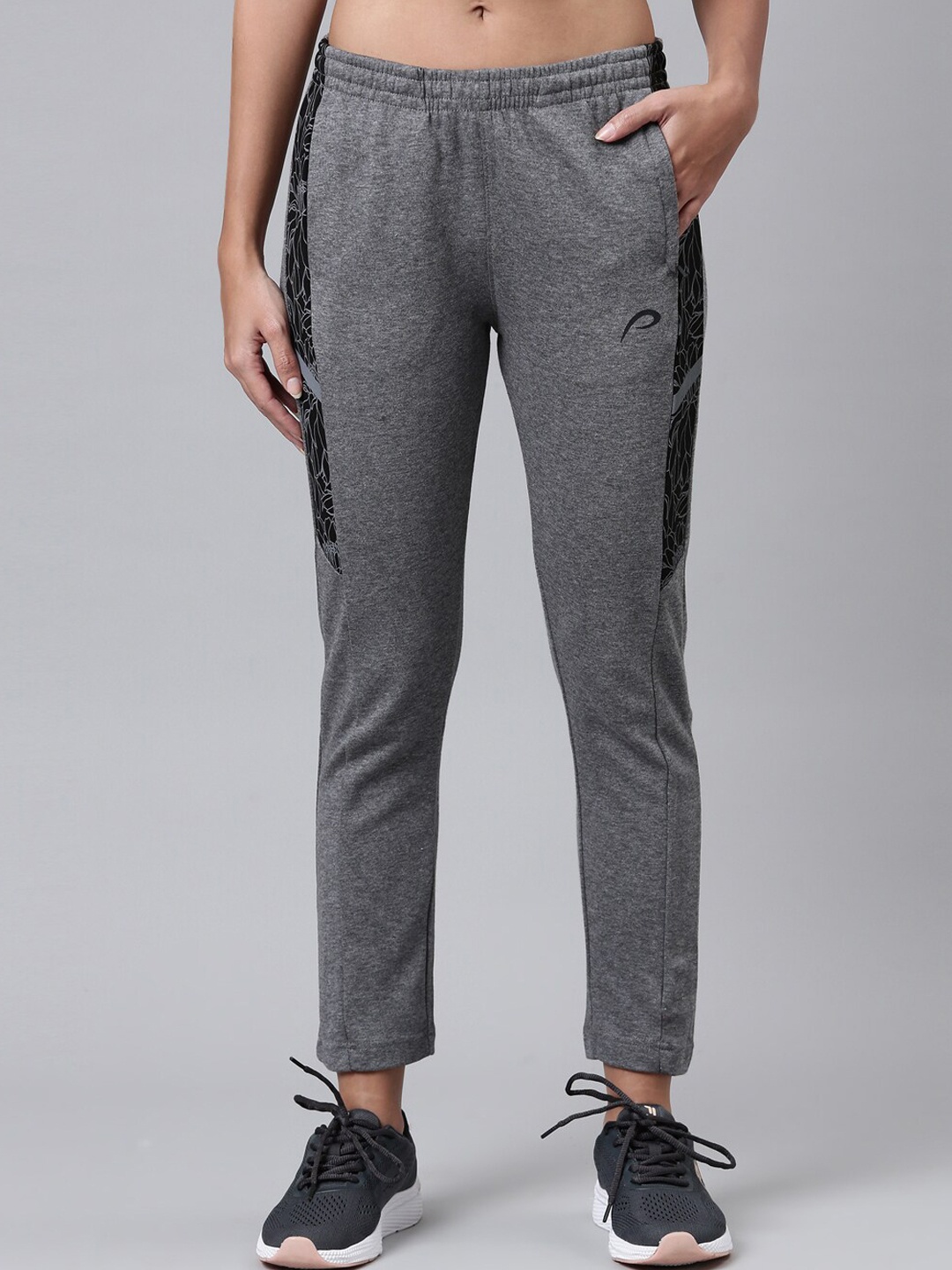 

Proline Active Women Grey Solid Cotton Track Pants