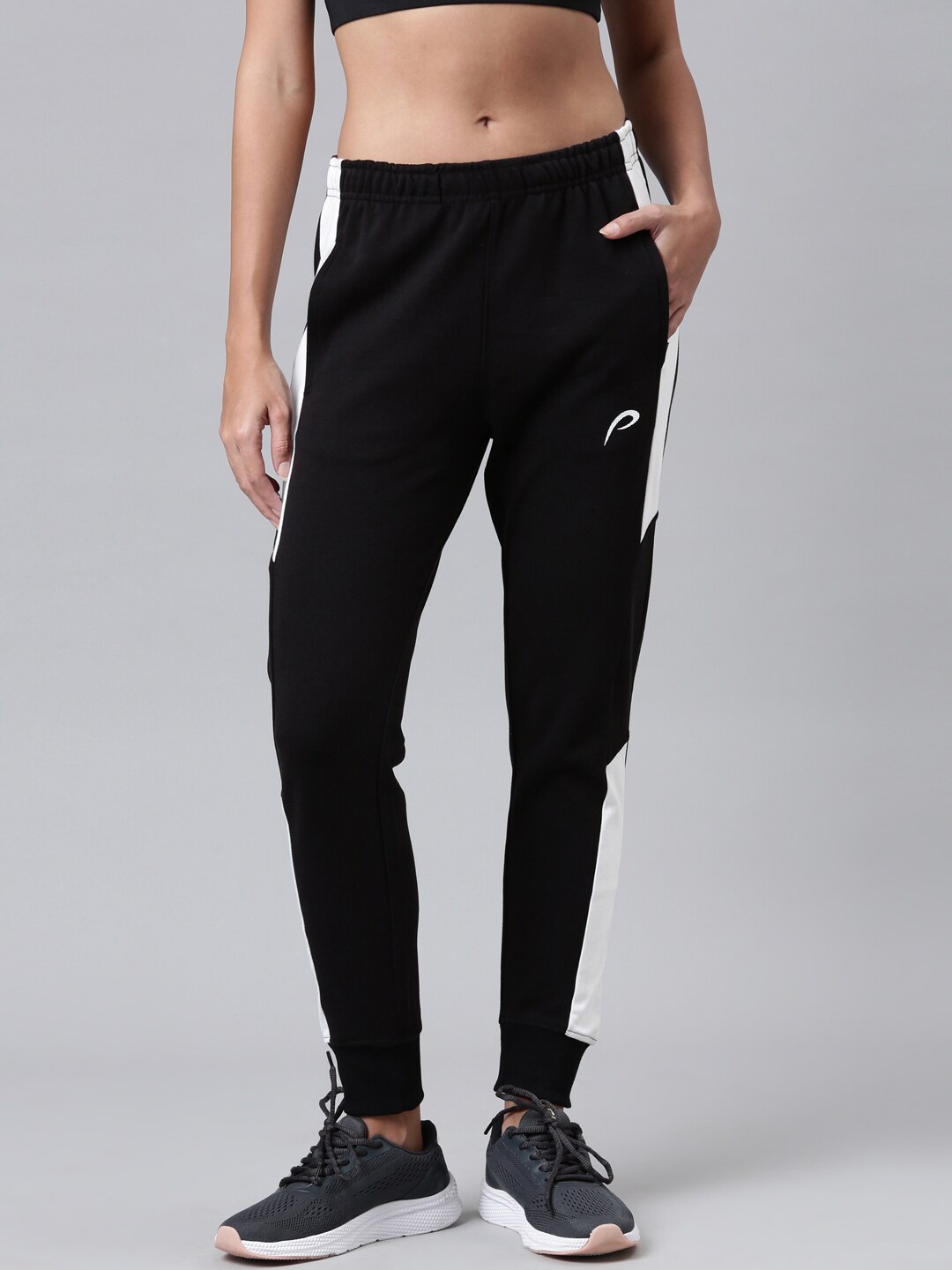 

Proline Active Women Black Solid Cotton Training or Gym Joggers