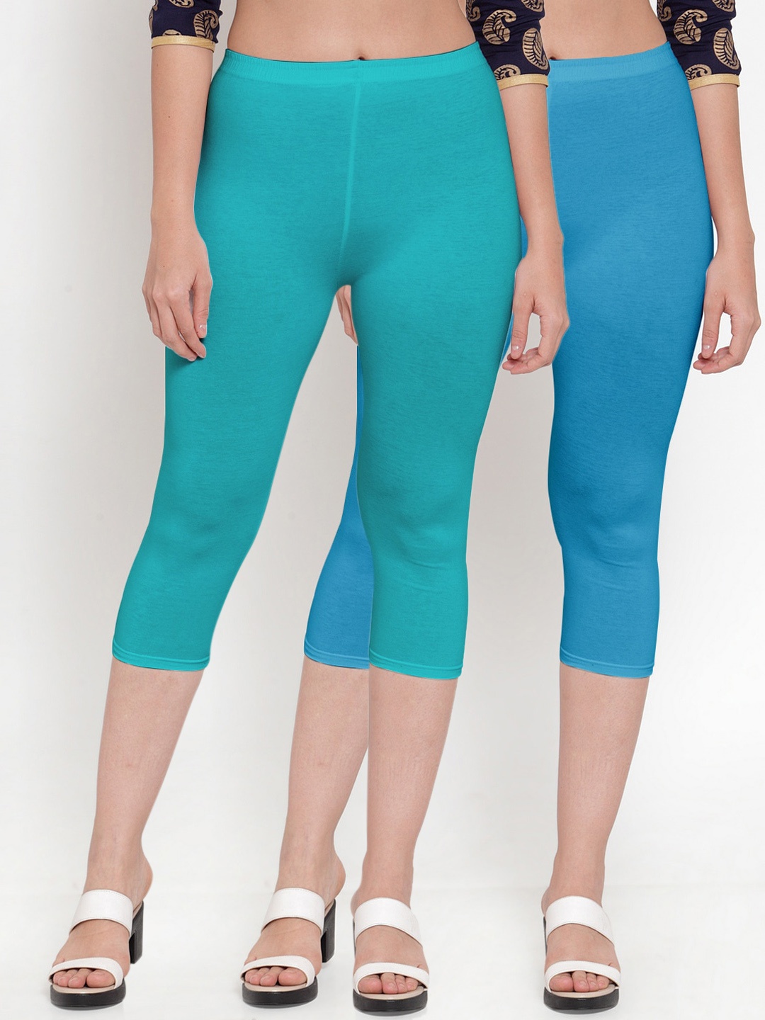 

Jinfo Women Blue Capris