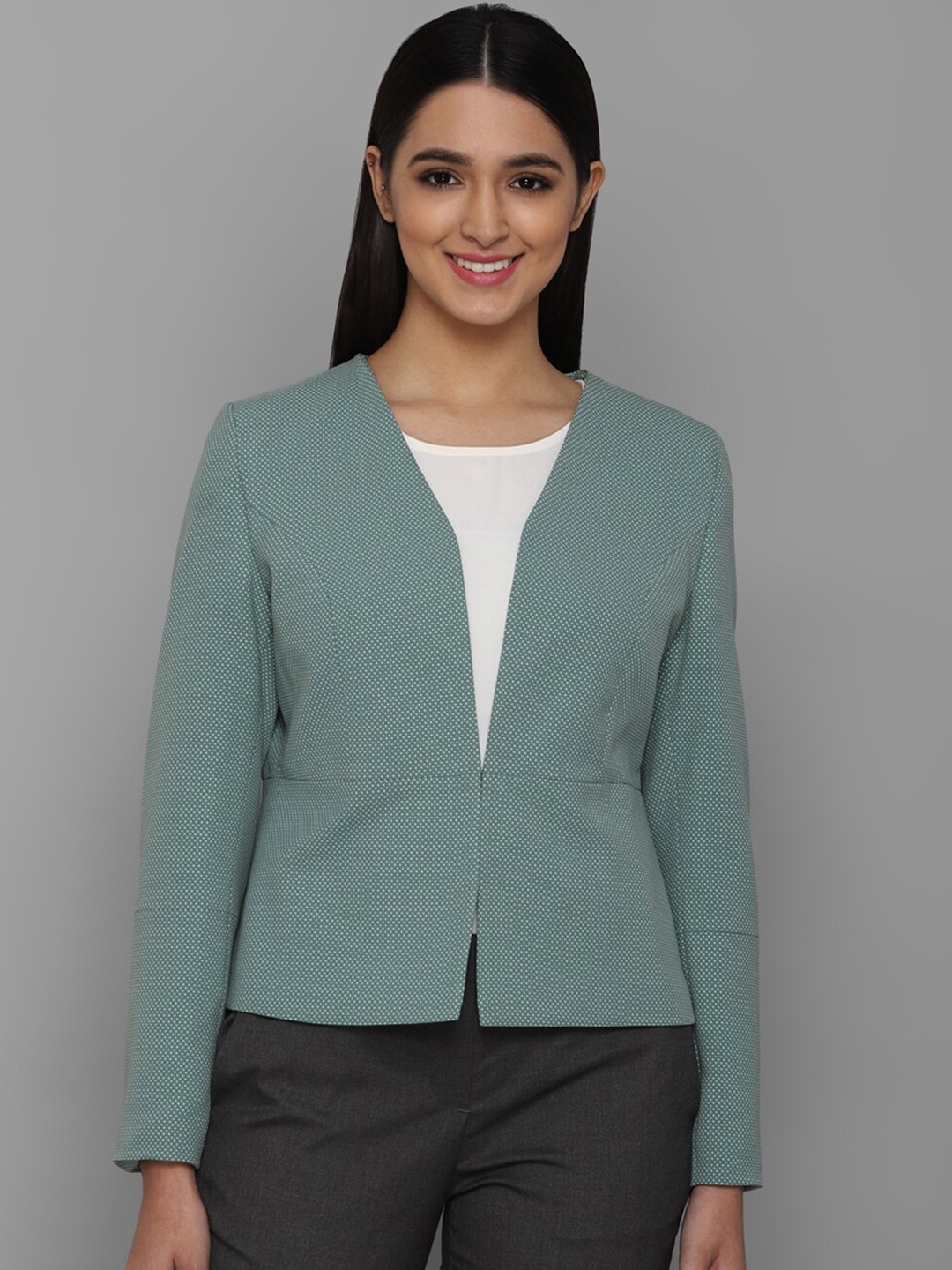 

Allen Solly Woman Green Printed Single Breasted Casual Blazer