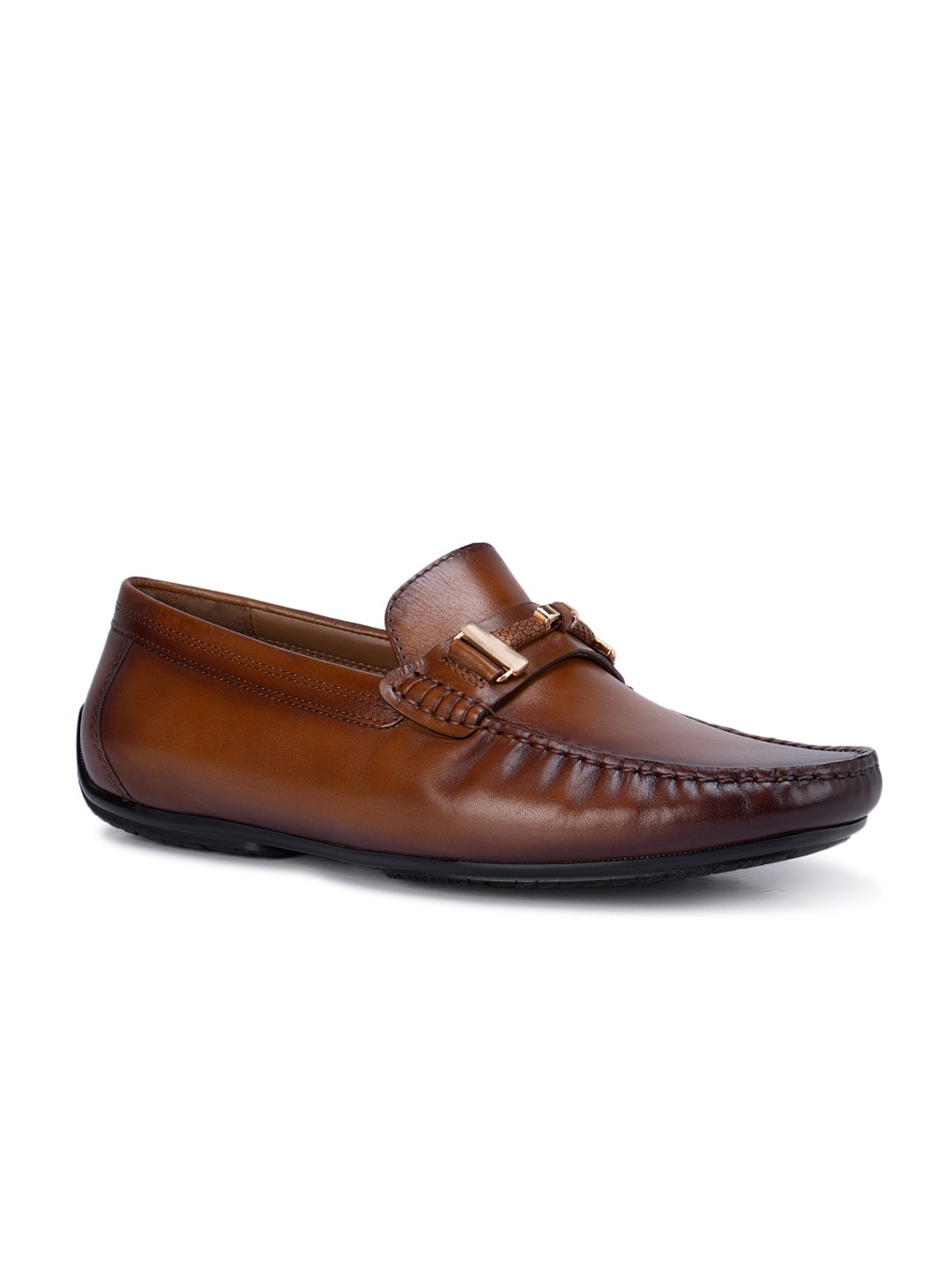

ROSSO BRUNELLO Men Brown Leather Loafers