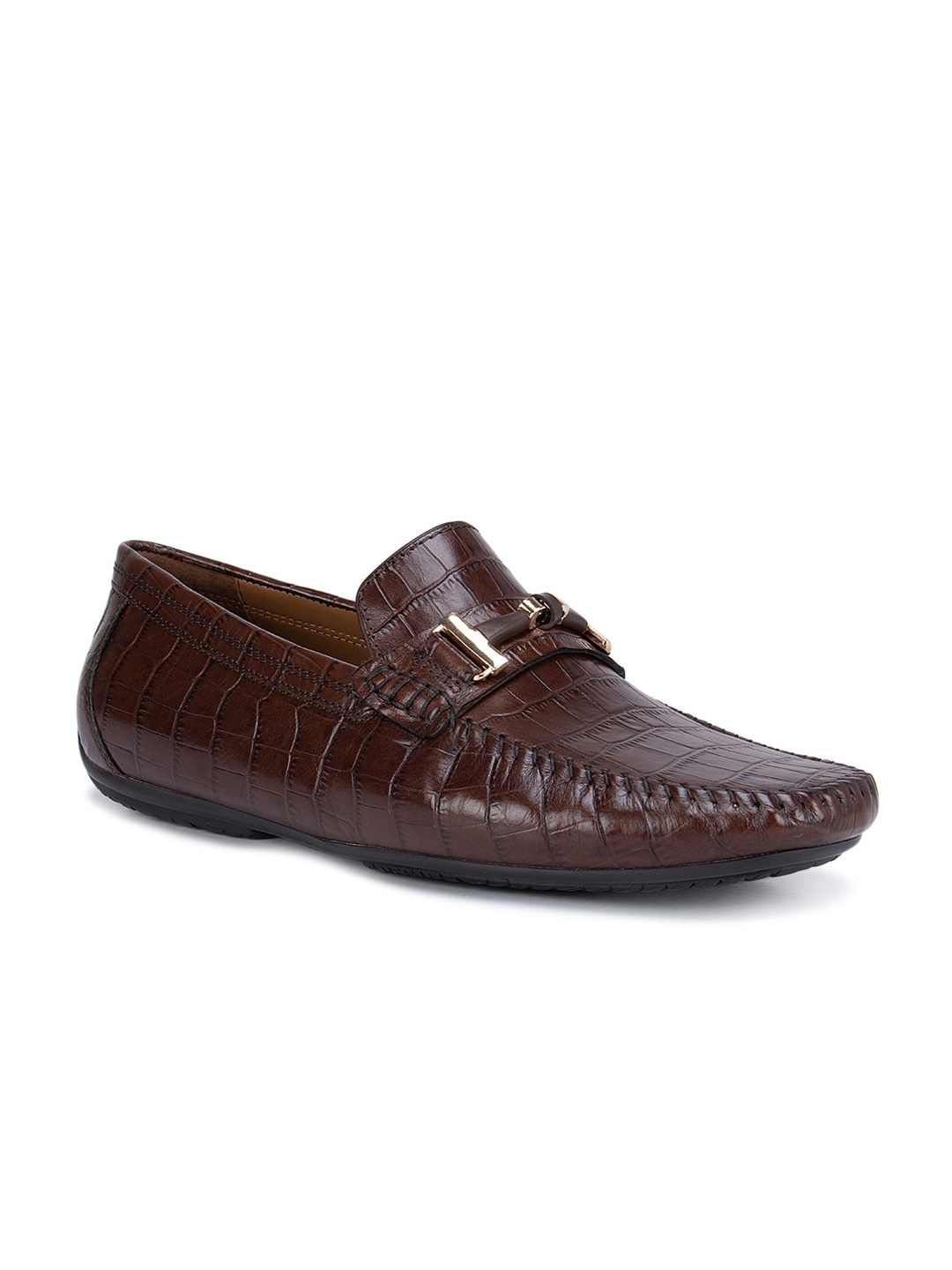 

ROSSO BRUNELLO Men Brown Leather Loafers