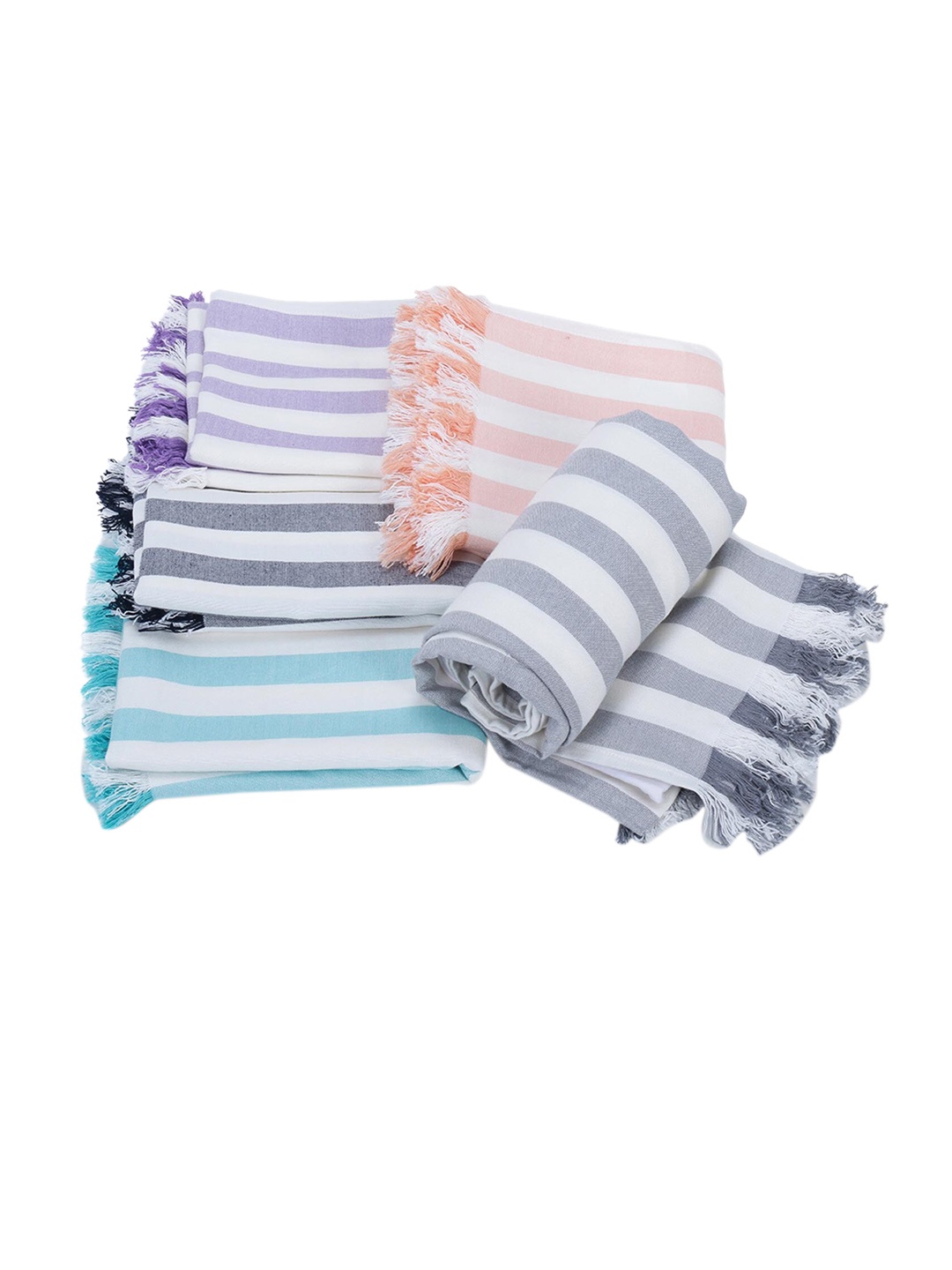 

haus & kinder Lavender Coloured Striped 250 GSM Bamboo Bath Towels