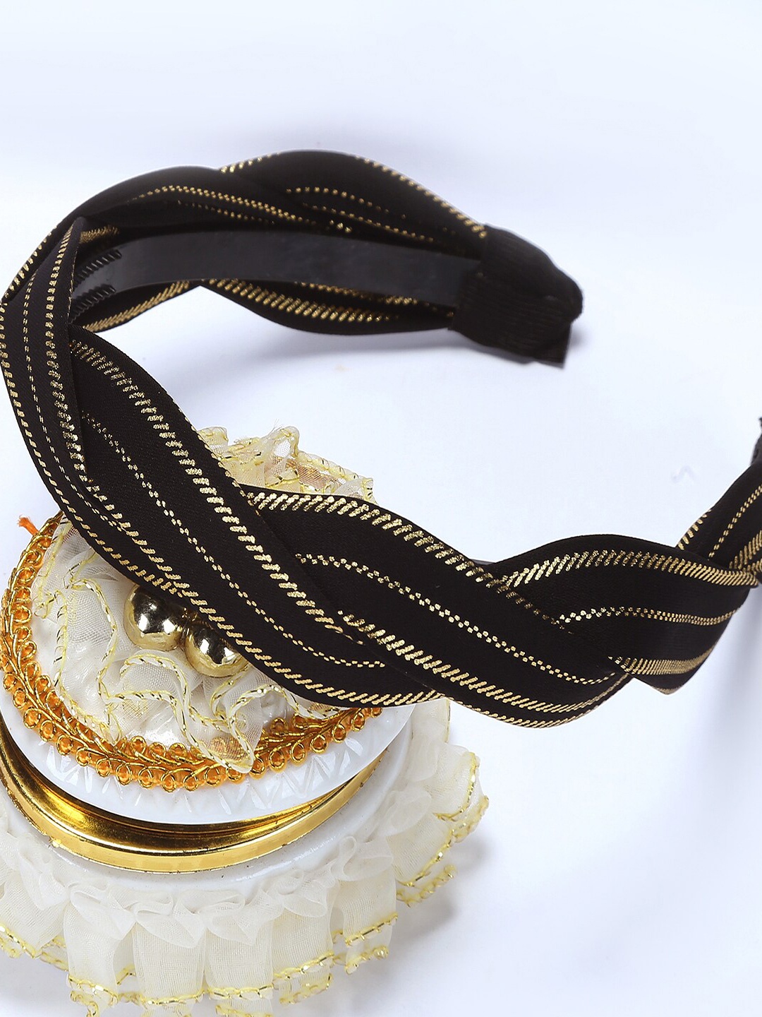

Jewelz Women Black Hoop Hairband