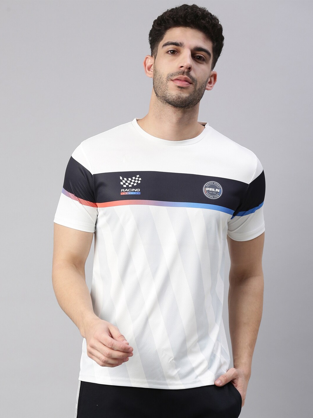 

Proline Active Men White & Black Typography Printed T-shirt
