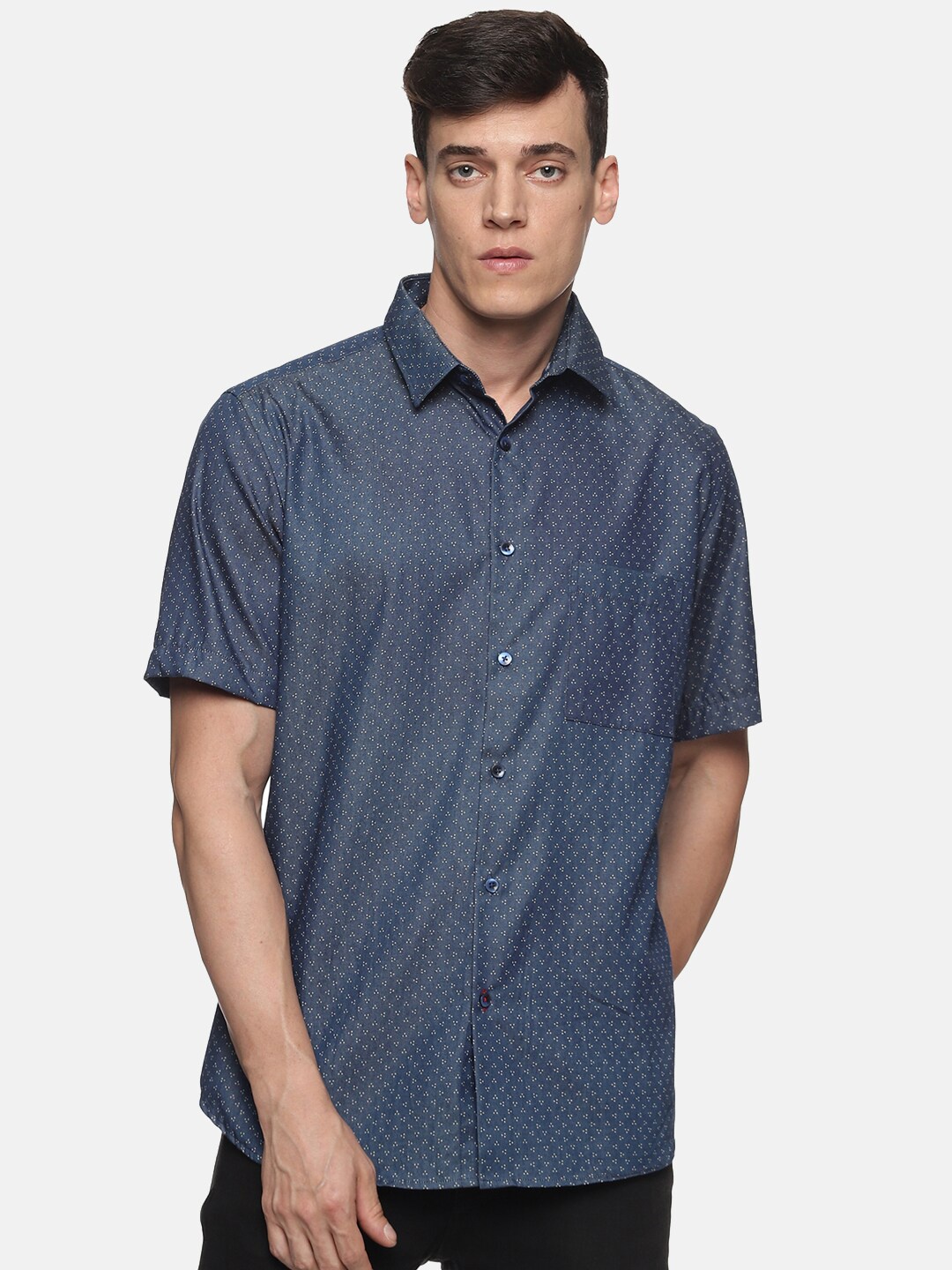 

DON VINO Men Blue Relaxed Printed Casual Shirt