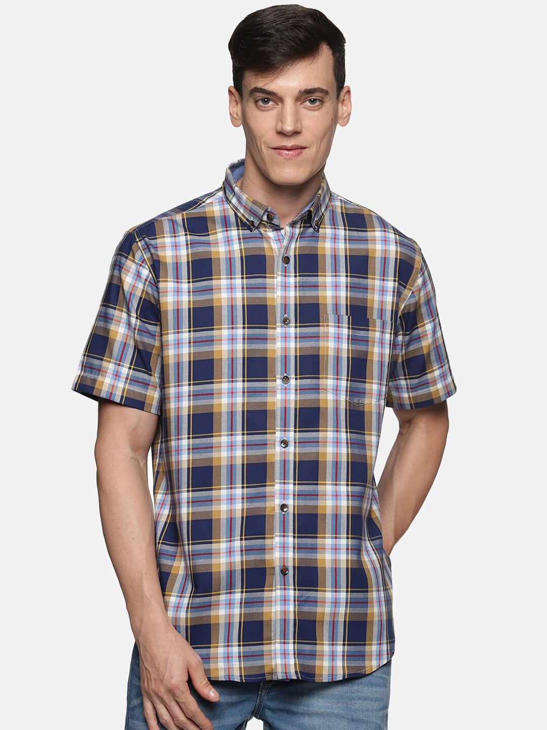 

DON VINO Men Multicoloured Relaxed Tartan Checks Checked Casual Shirt, Multi