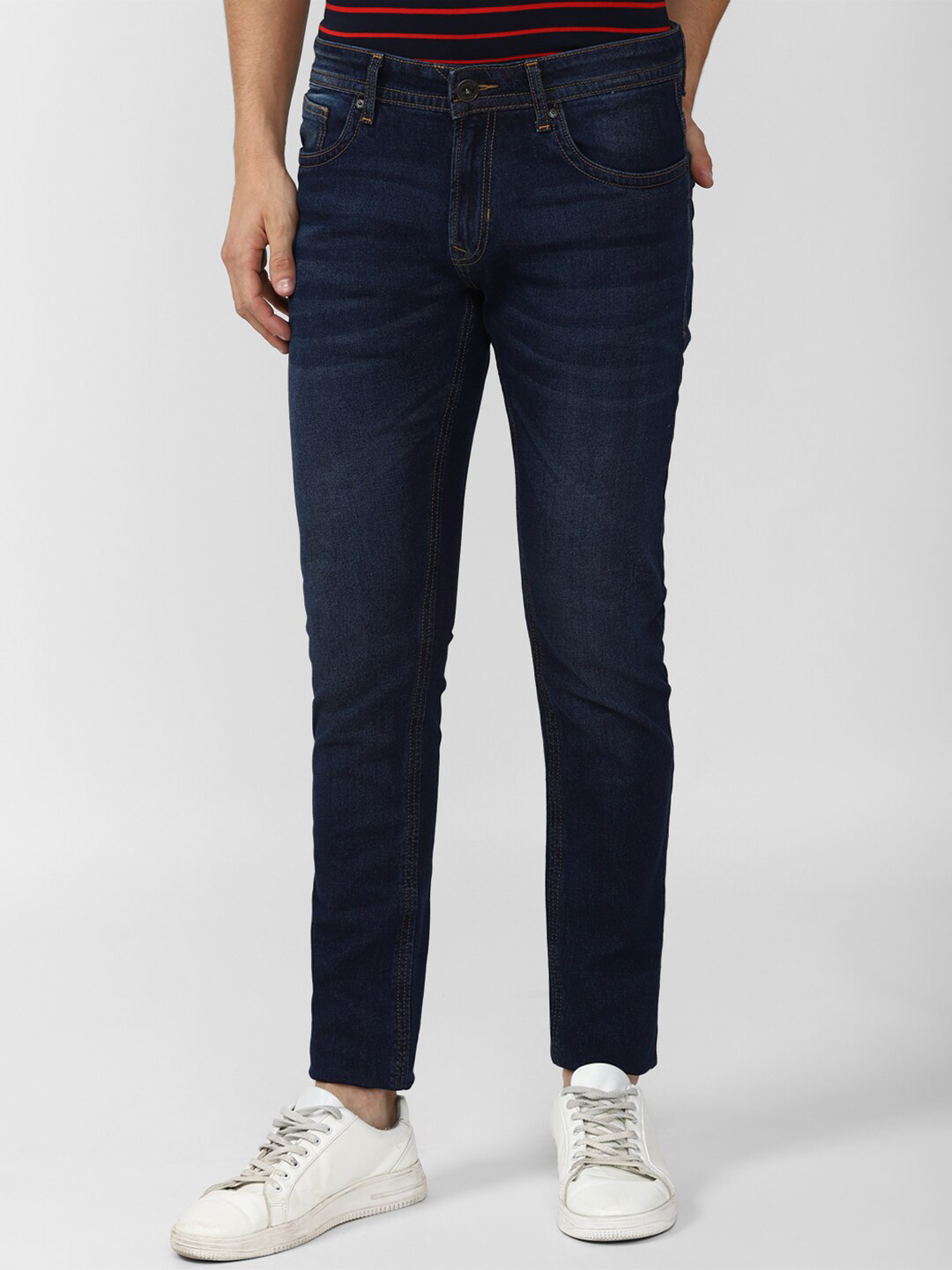 

Peter England Casuals Men Navy Blue Skinny Fit Denim Jeans