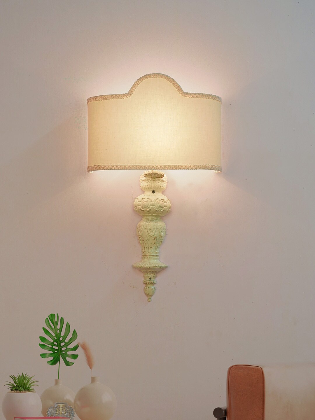 

Fos Lighting White Solid Ornate Pillar Wall Lamps