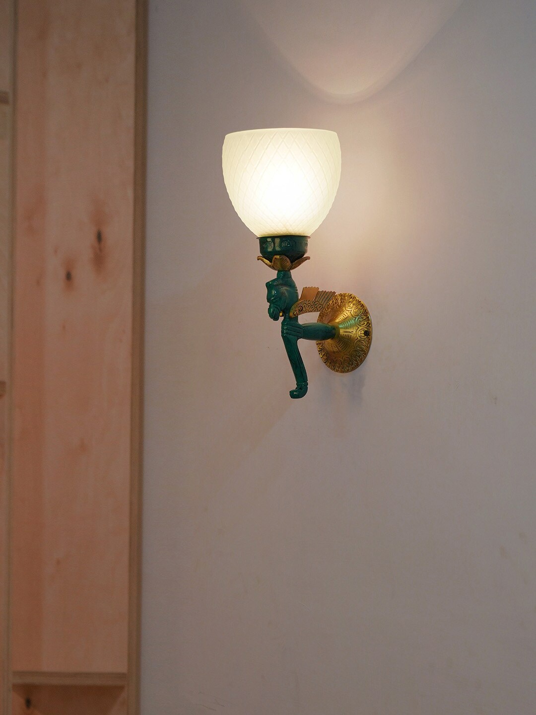 

Fos Lighting Yellow & White Textured Wall Lamp