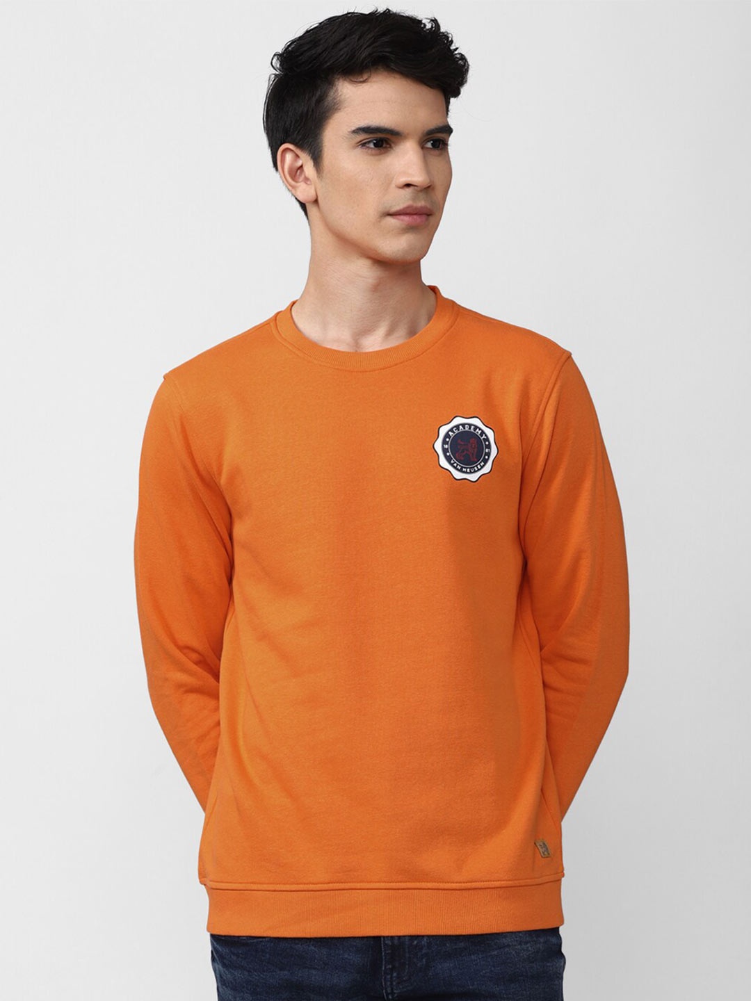 

Van Heusen ACADEMY Men Orange Cotton Pullover Sweatshirt