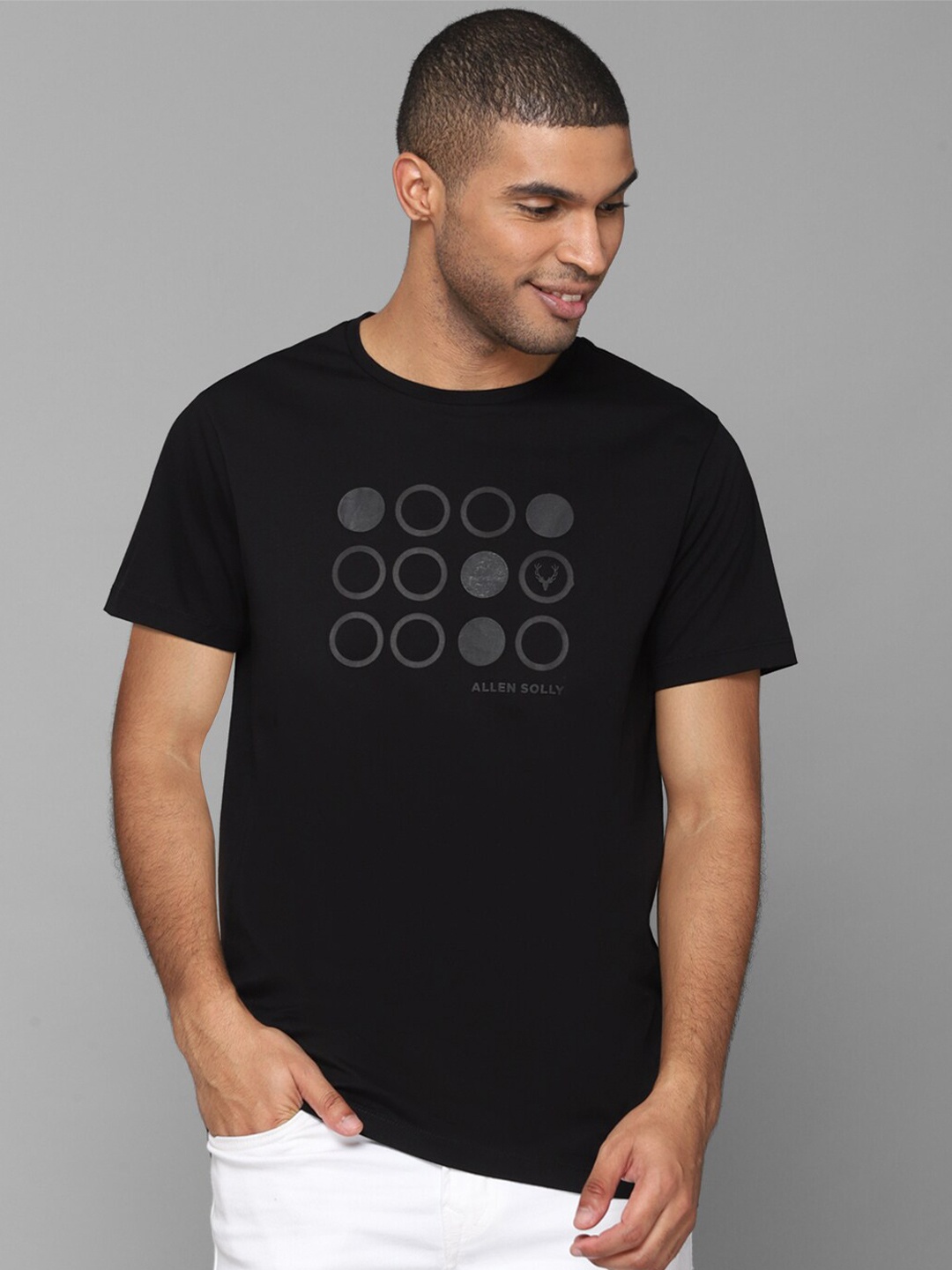 

Allen Solly Men Black Typography T-shirt