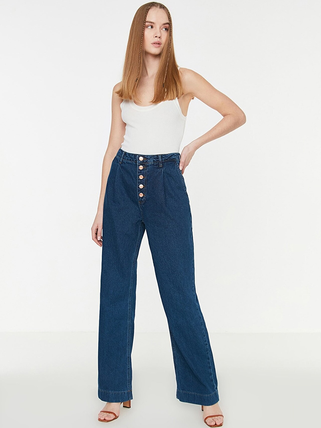 

Trendyol Women Navy Blue Casual Jeans